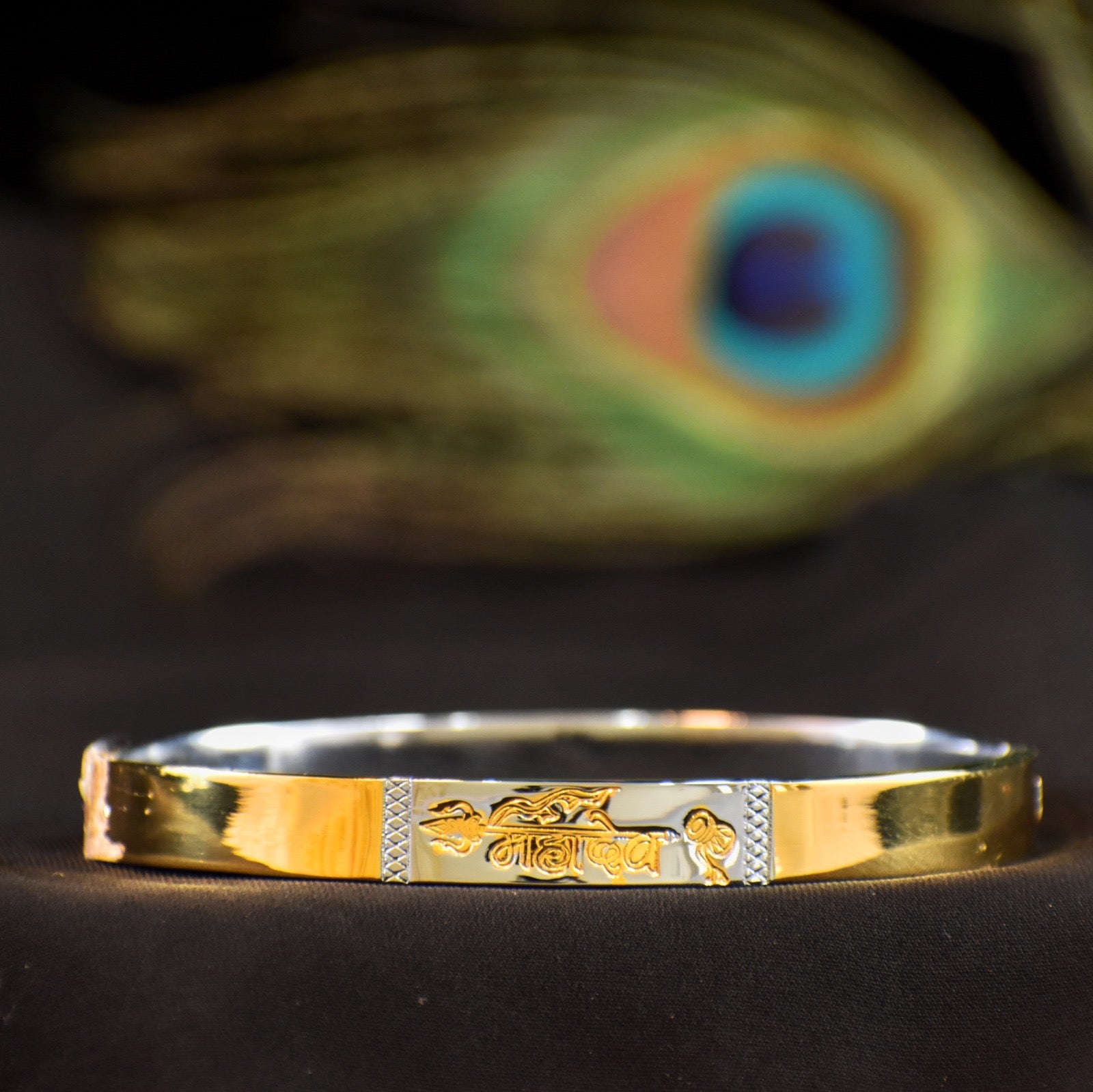 Mahadev Kada – Divine Gold-Plated Bracelet for Men |1 Year Warranty ✅🎶🙏