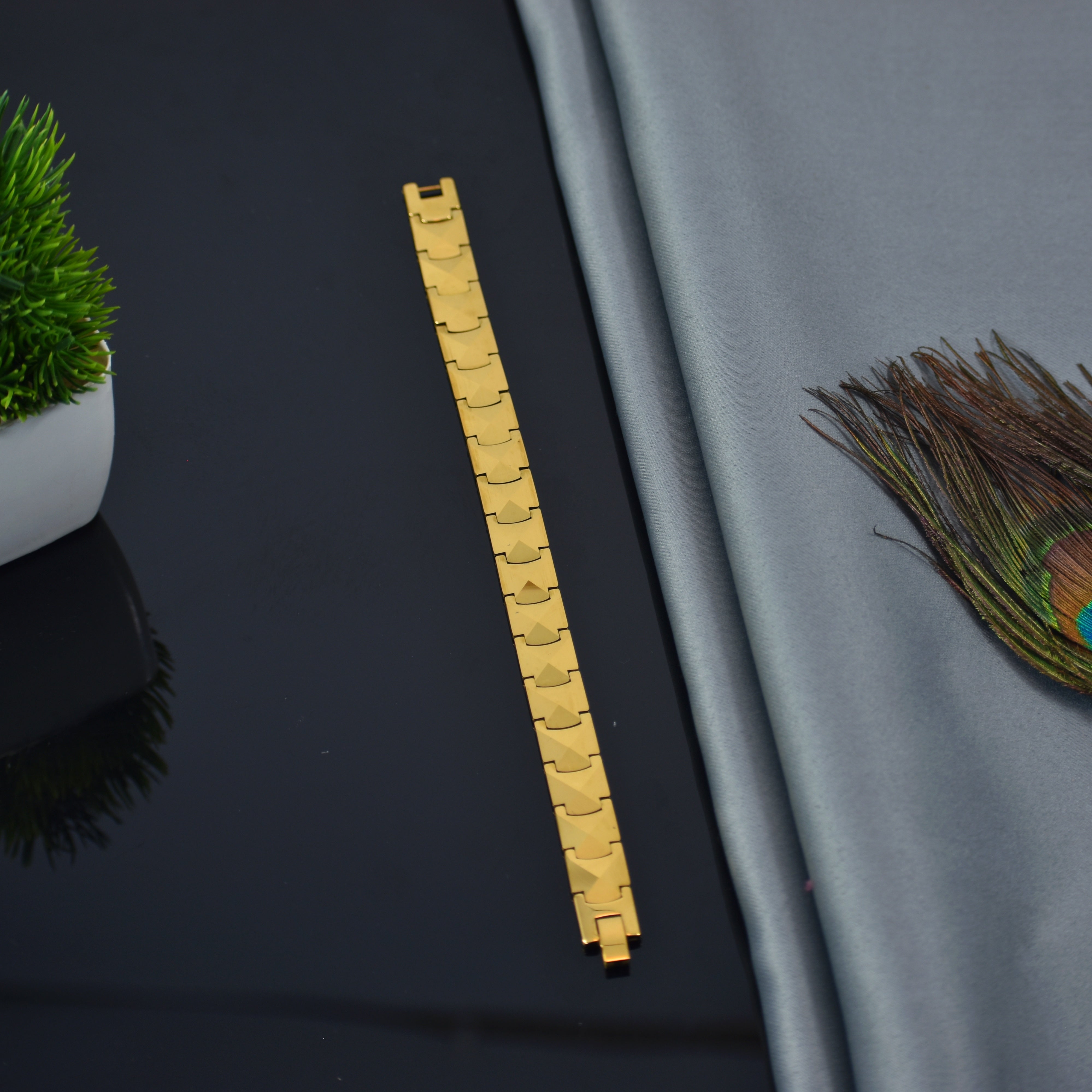 Imperial Gold Plated Bracelet | Timeless Stainless Steel Elegance