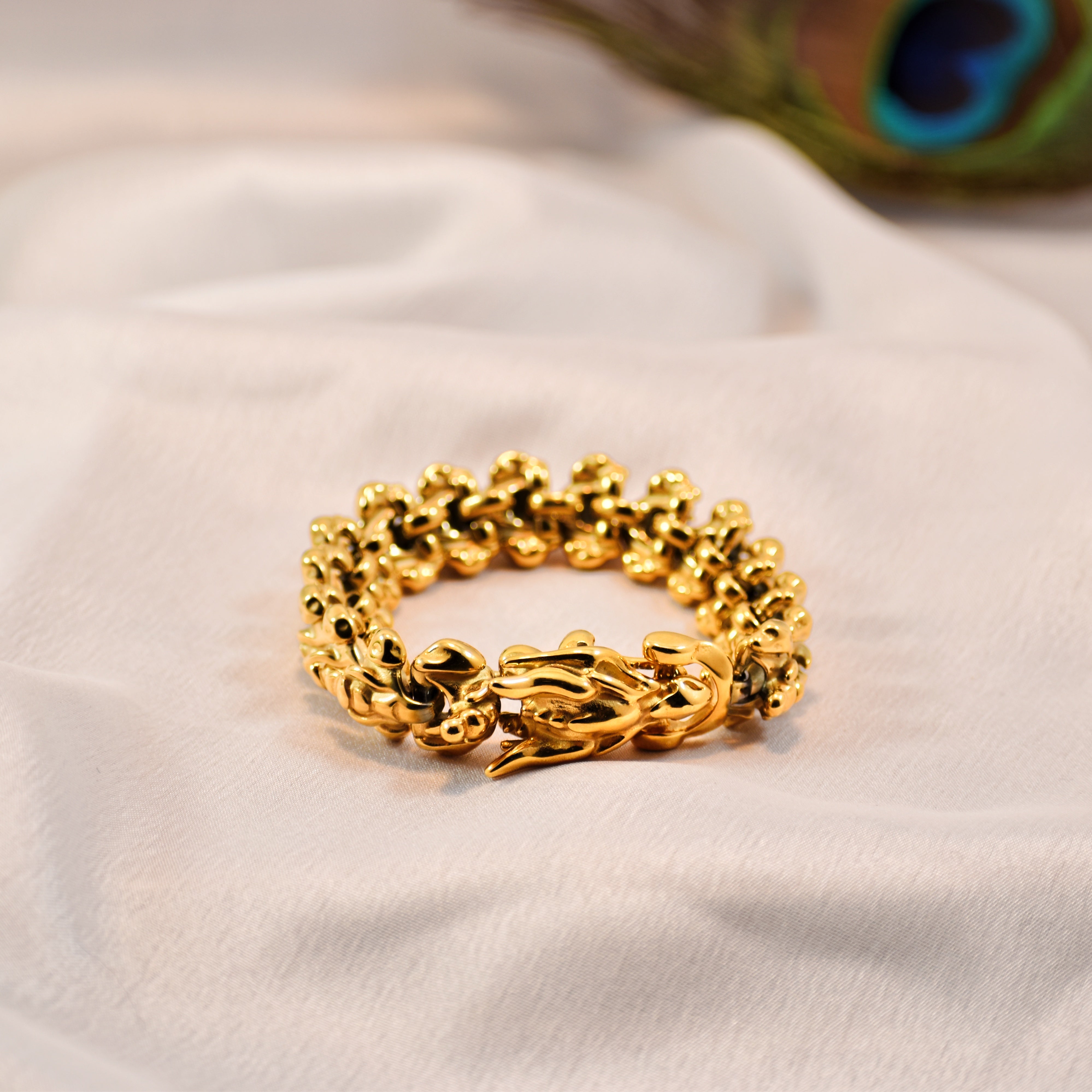 Dragon Style Gold Bracelet | Premium IGP Plating | Long-Lasting Shine | Royal & Stylish Design