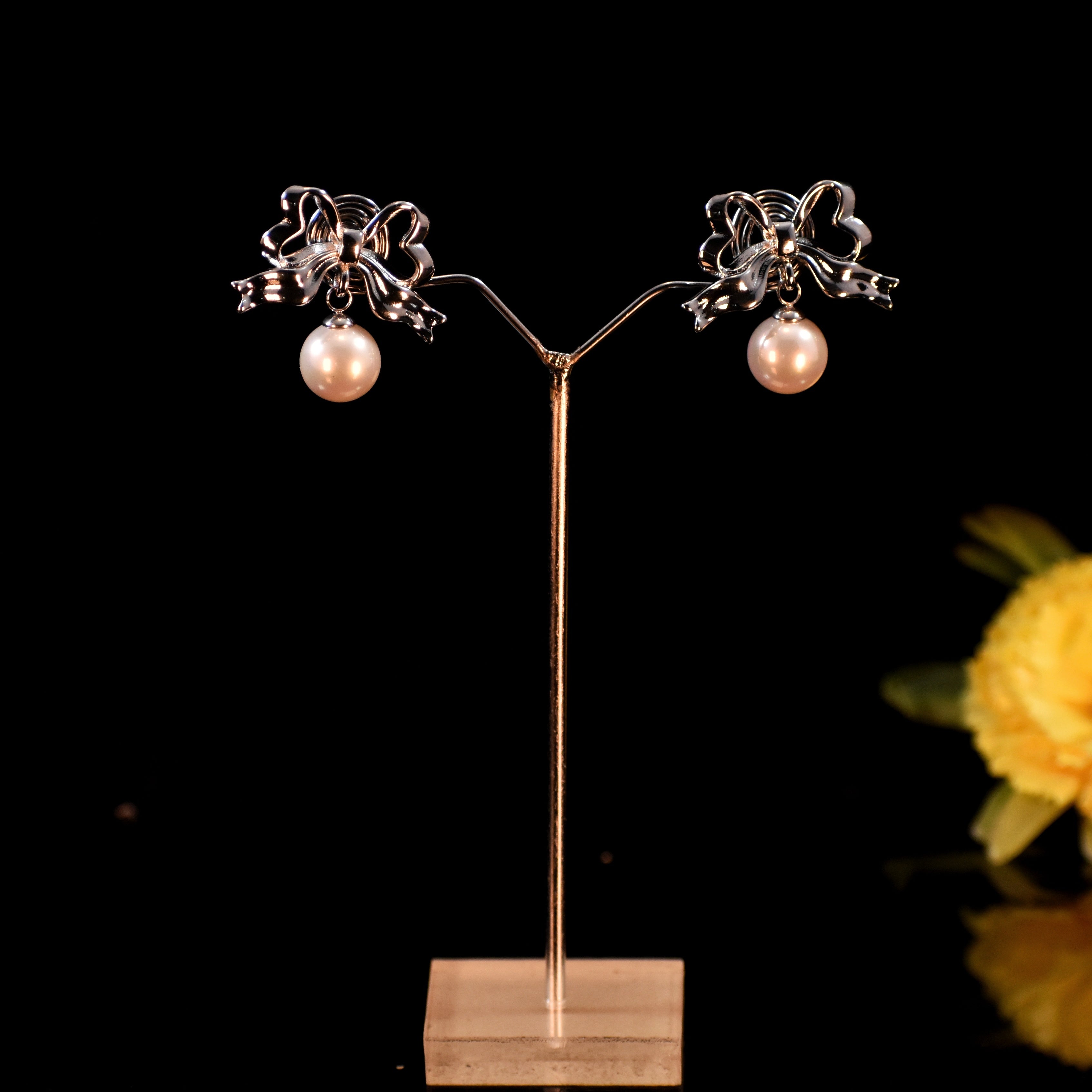 ✨ Premium Bow Pearl Drop Earrings | Anti-Tarnish | Long-Lasting Shine ✨