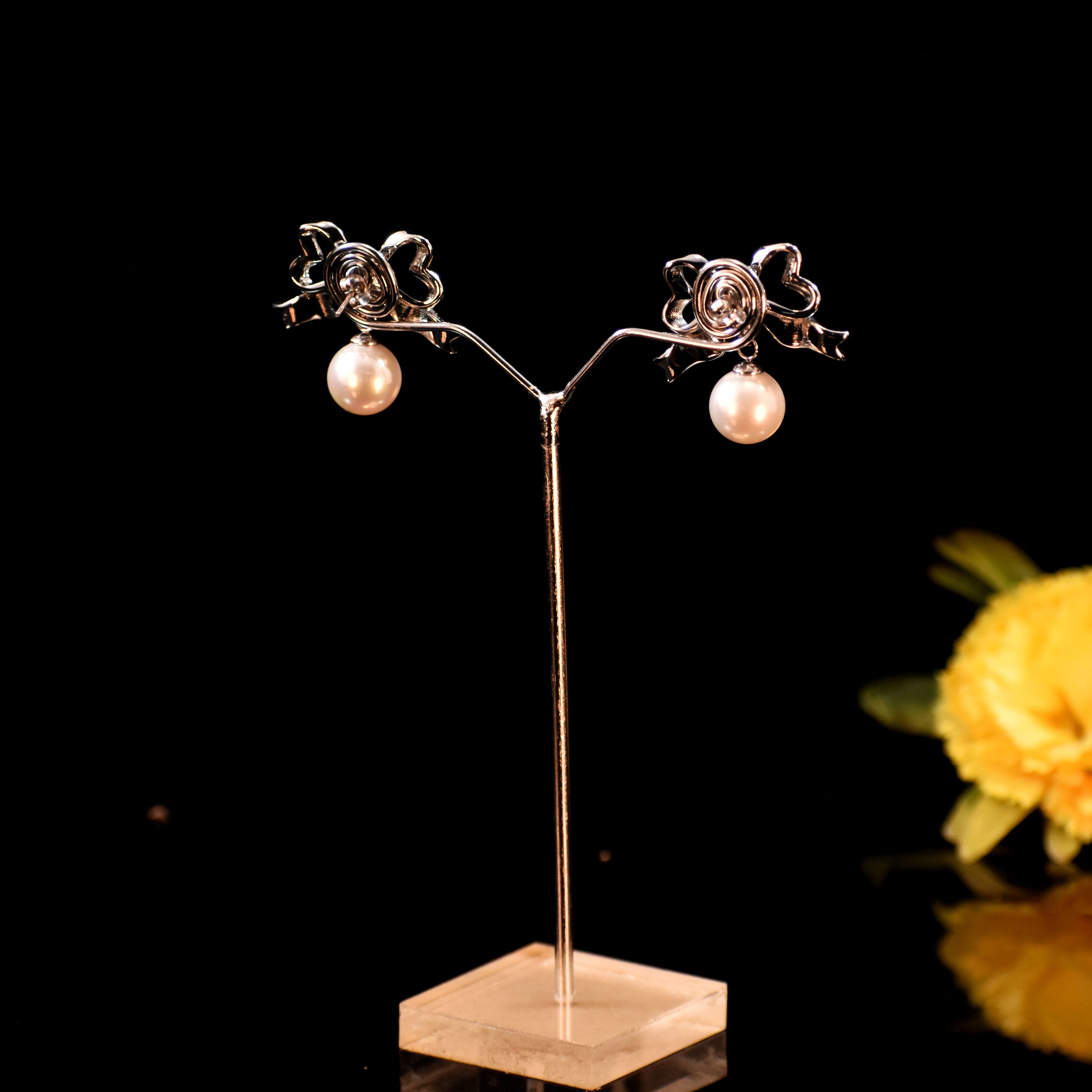 ✨ Premium Bow Pearl Drop Earrings | Anti-Tarnish | Long-Lasting Shine ✨