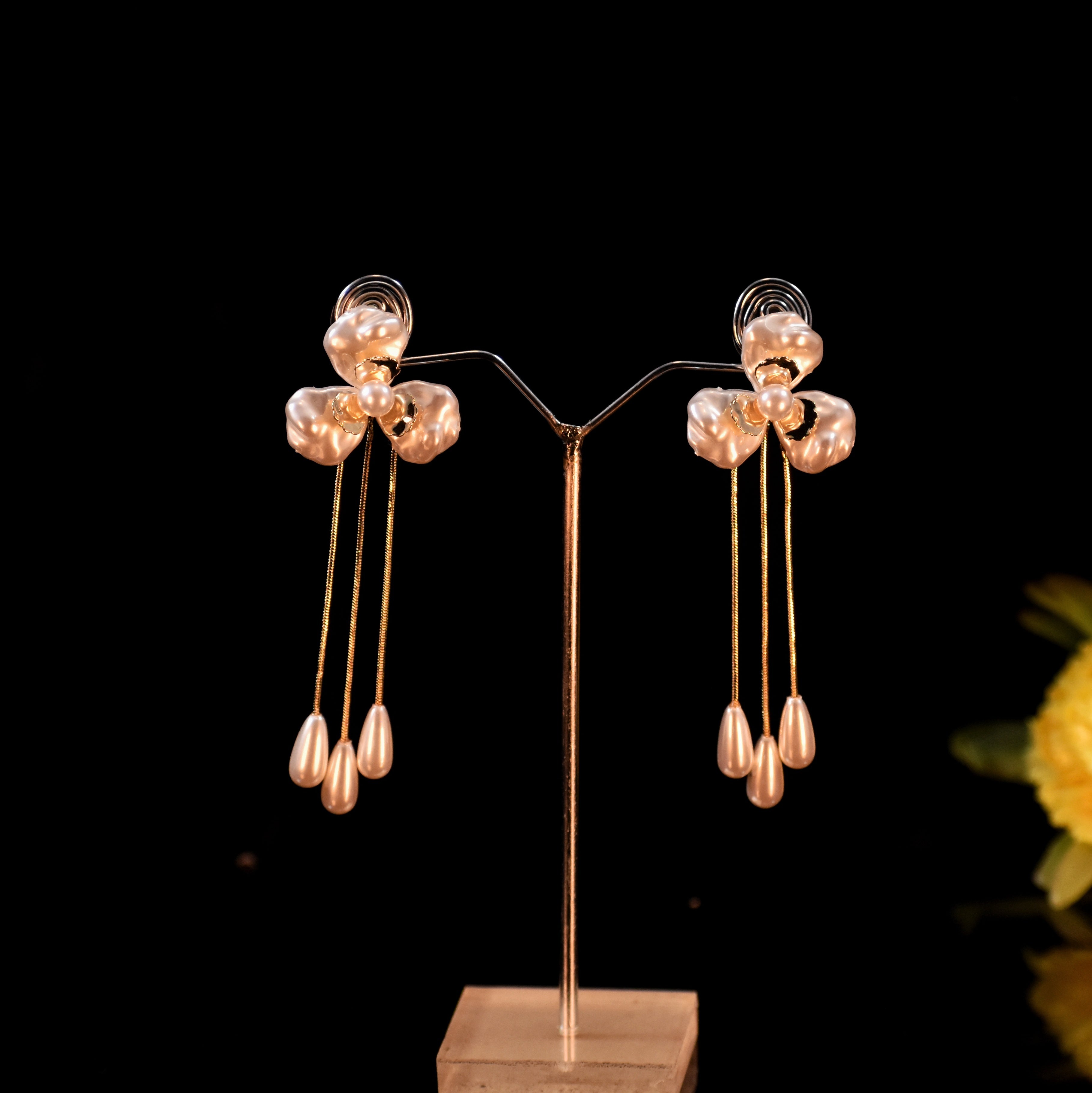 ✨ Premium Long Drop Pearl Earrings | Anti-Tarnish | Elegant Daily Wear ✨