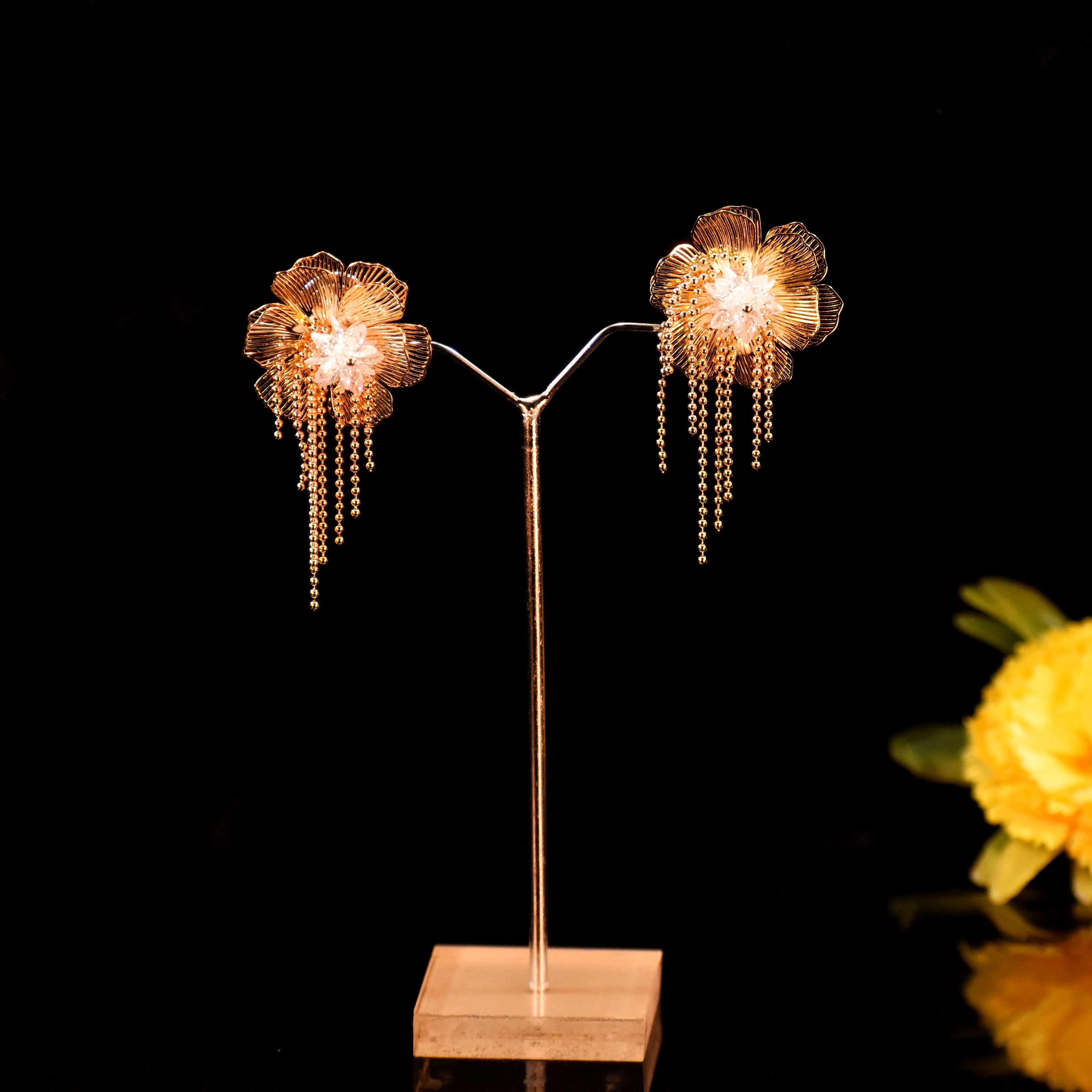 ✨ Premium Floral Chandelier Earrings | Anti-Tarnish | Rust-Free | Luxury Jewelry for Women & Girls ✨