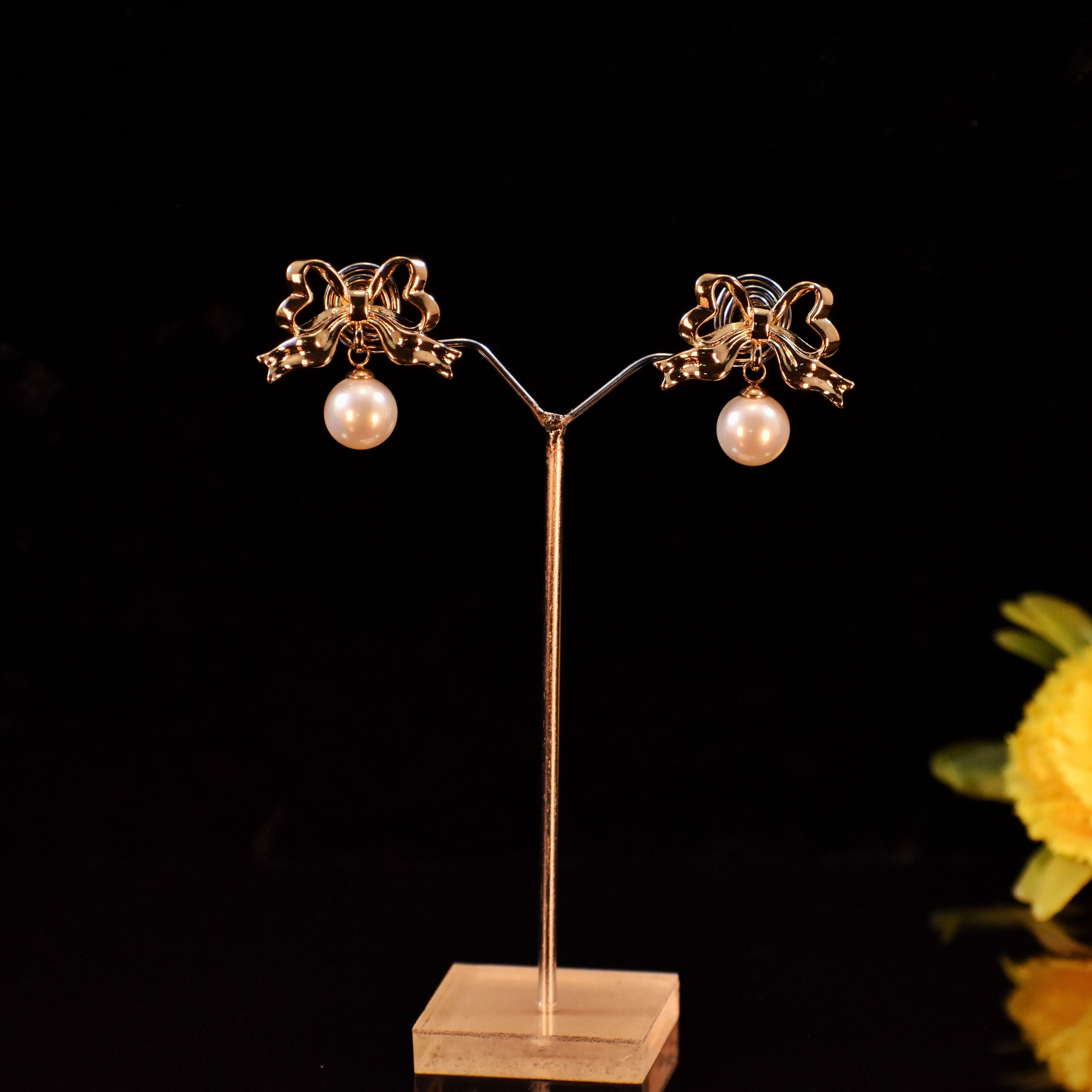 ✨ Premium Bow Pearl Drop Earrings | Anti-Tarnish | Rust-Free | Elegant Jewelry for Women & Girls ✨