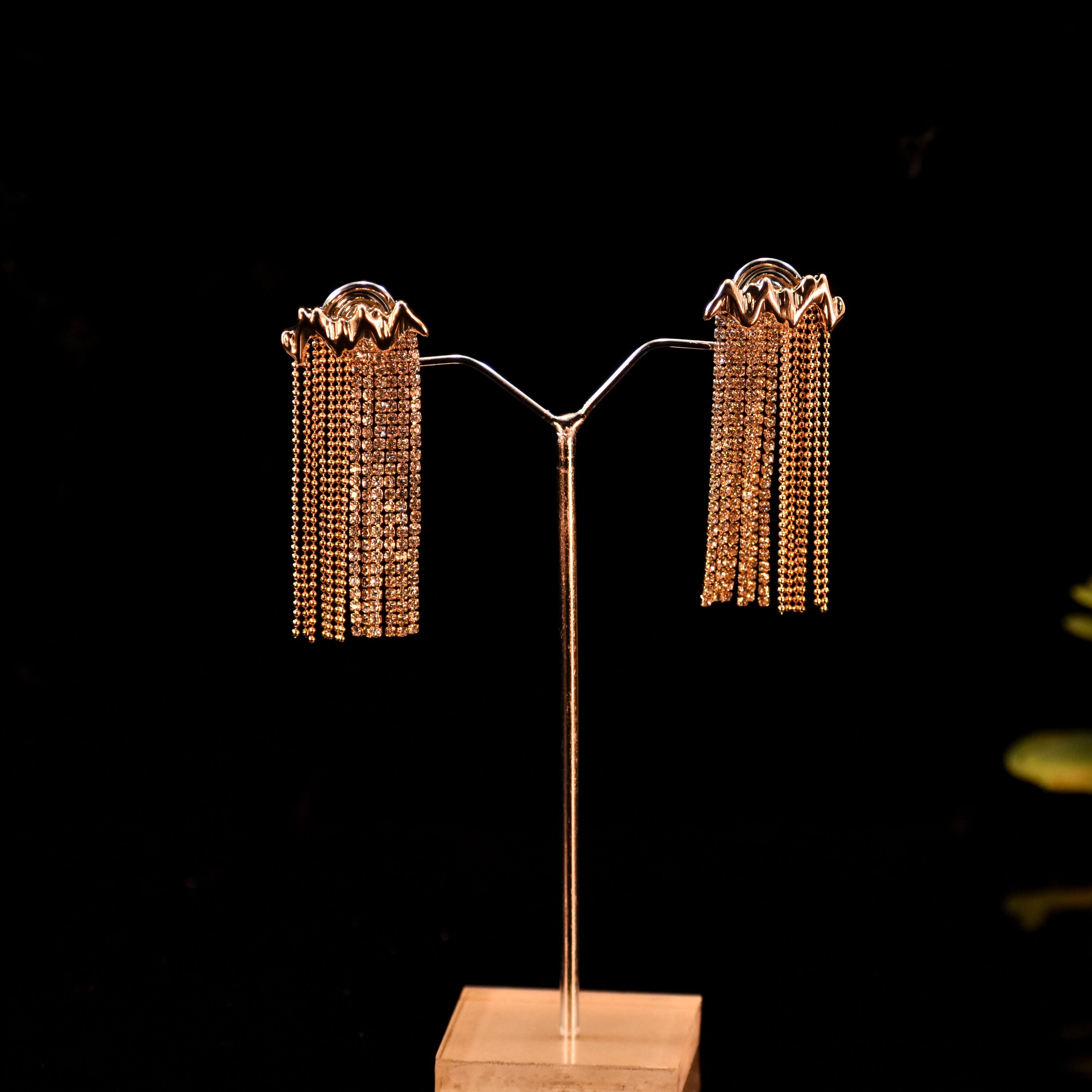 ✨ Premium Golden Tassel Chain Earrings | Anti-Tarnish | Rust-Free | Long-Lasting Shine for Women & Girls