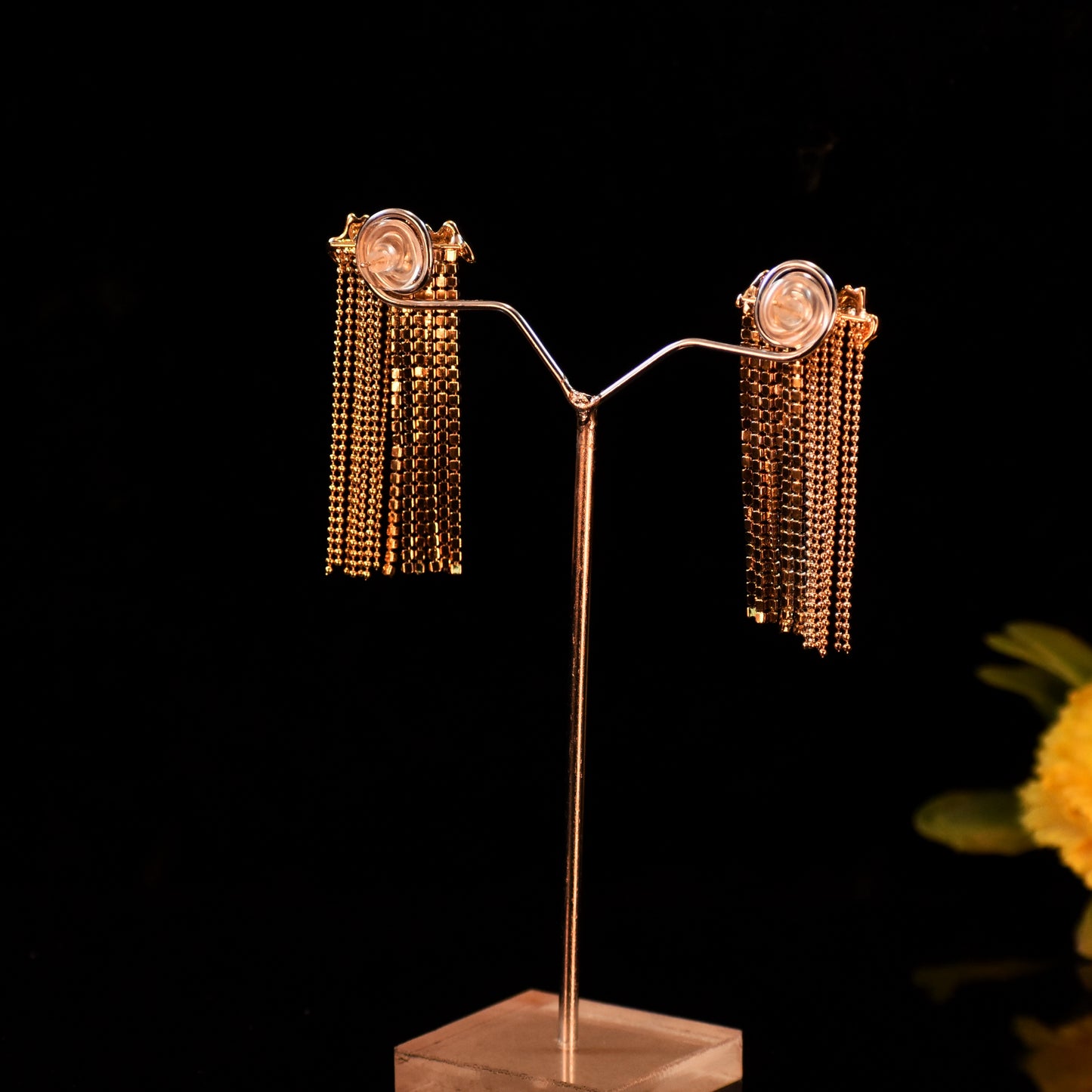 ✨ Premium Golden Tassel Chain Earrings | Anti-Tarnish | Rust-Free | Long-Lasting Shine for Women & Girls