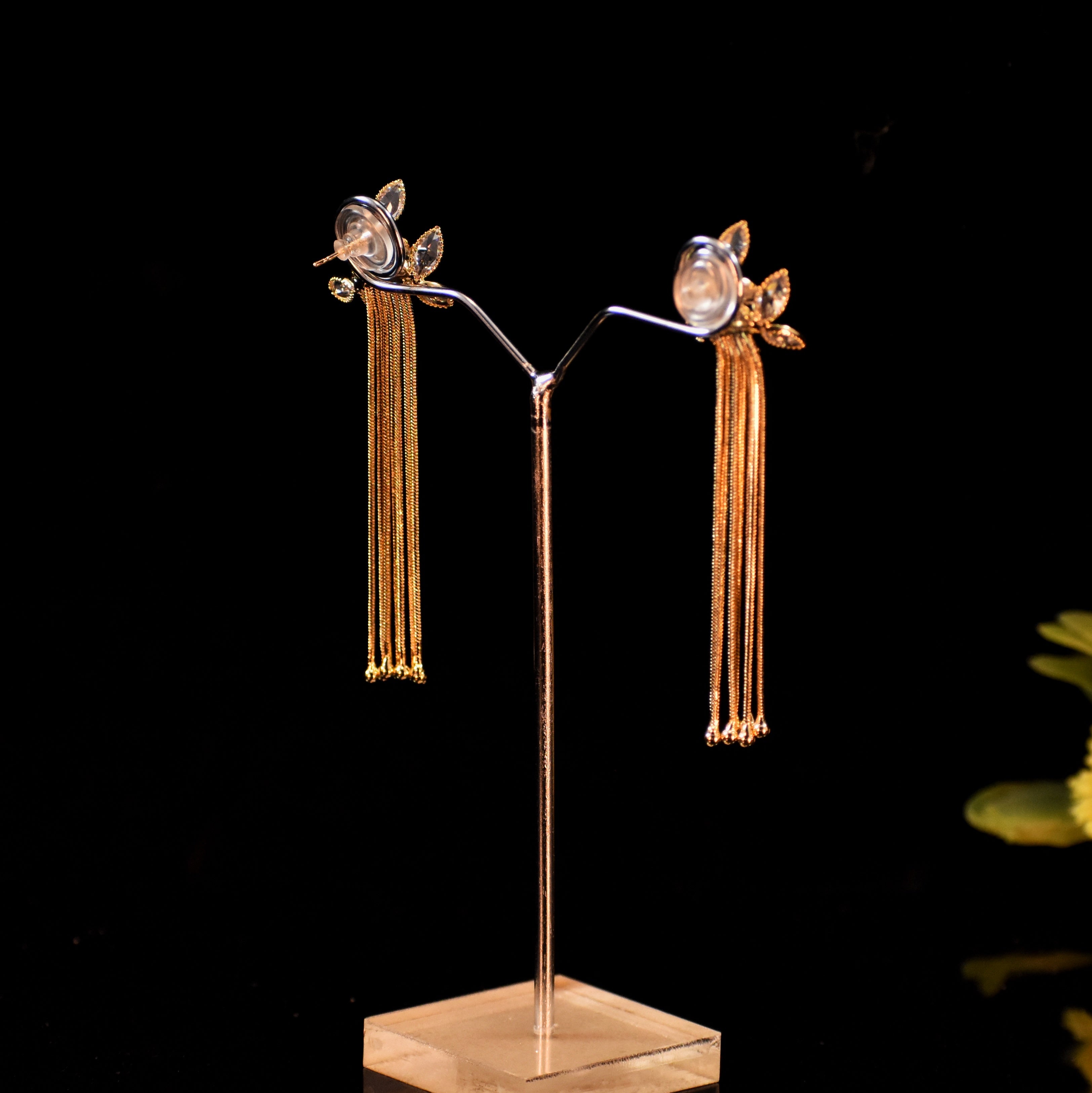 ✨ Elegant Long Flower Design Earrings – Premium Anti-Tarnish Jewelry for Women & Girls | ફૂલ ડિઝાઇન પ્રીમિયમ ઈયરિંગ્સ ✨