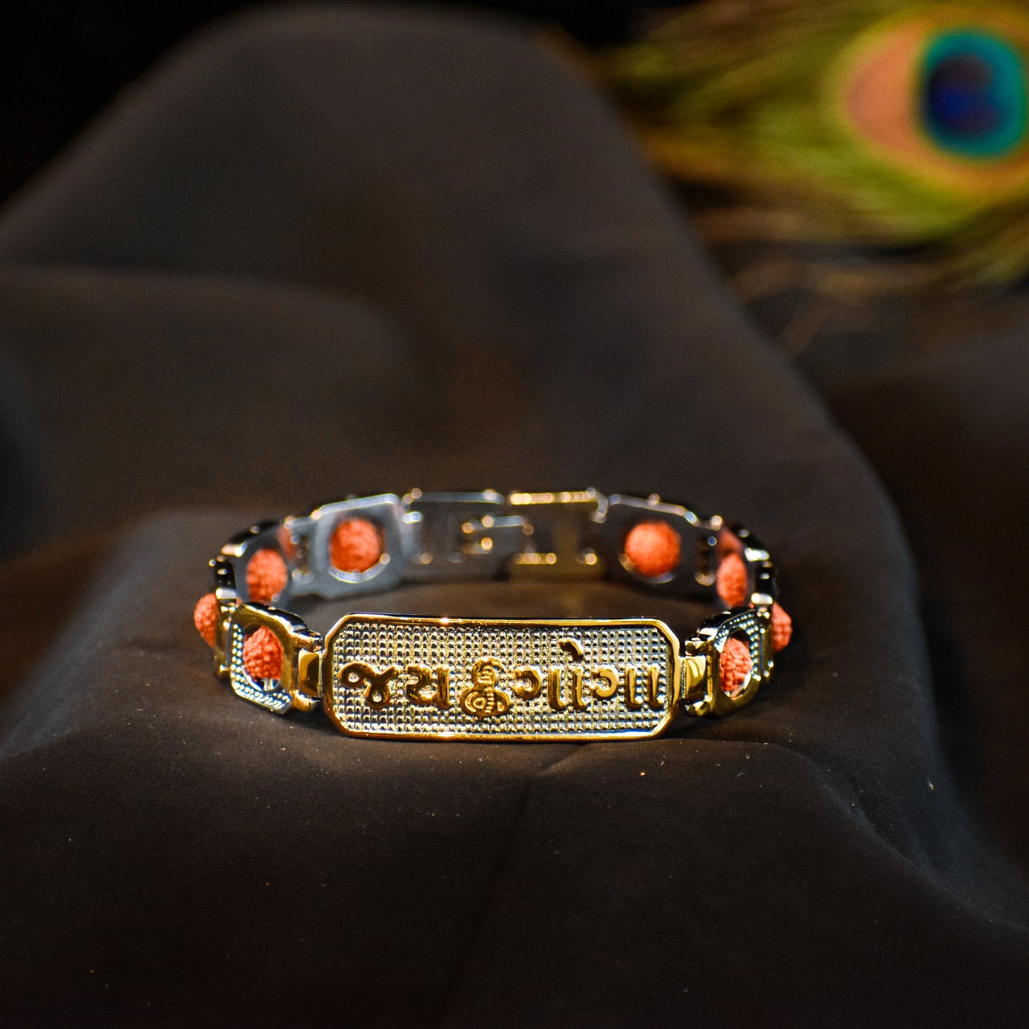 Jay Goga Rudraksh Bracelet – Gold-Plated |1 Year Warranty ✅