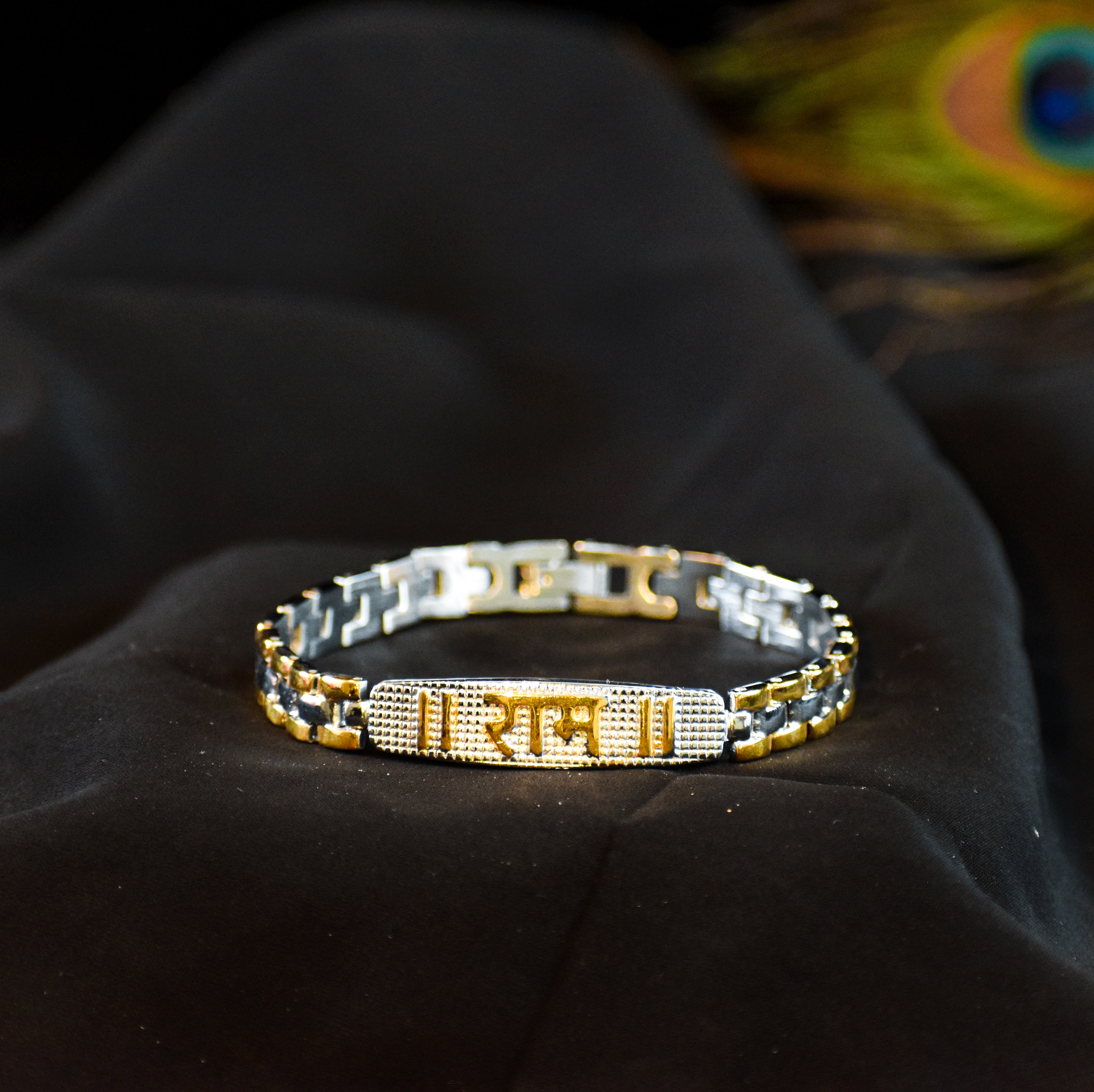 🚩 Shri Ram Bracelet – Dual Plated | Strength, Faith & Style | 1 Year Warranty