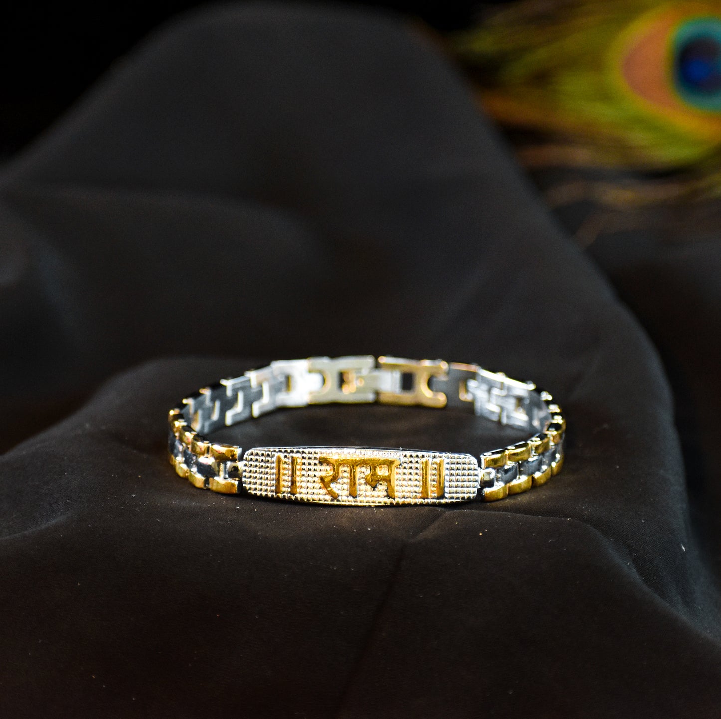 🚩 Shri Ram Bracelet – Dual Plated | Strength, Faith & Style | 1 Year Warranty