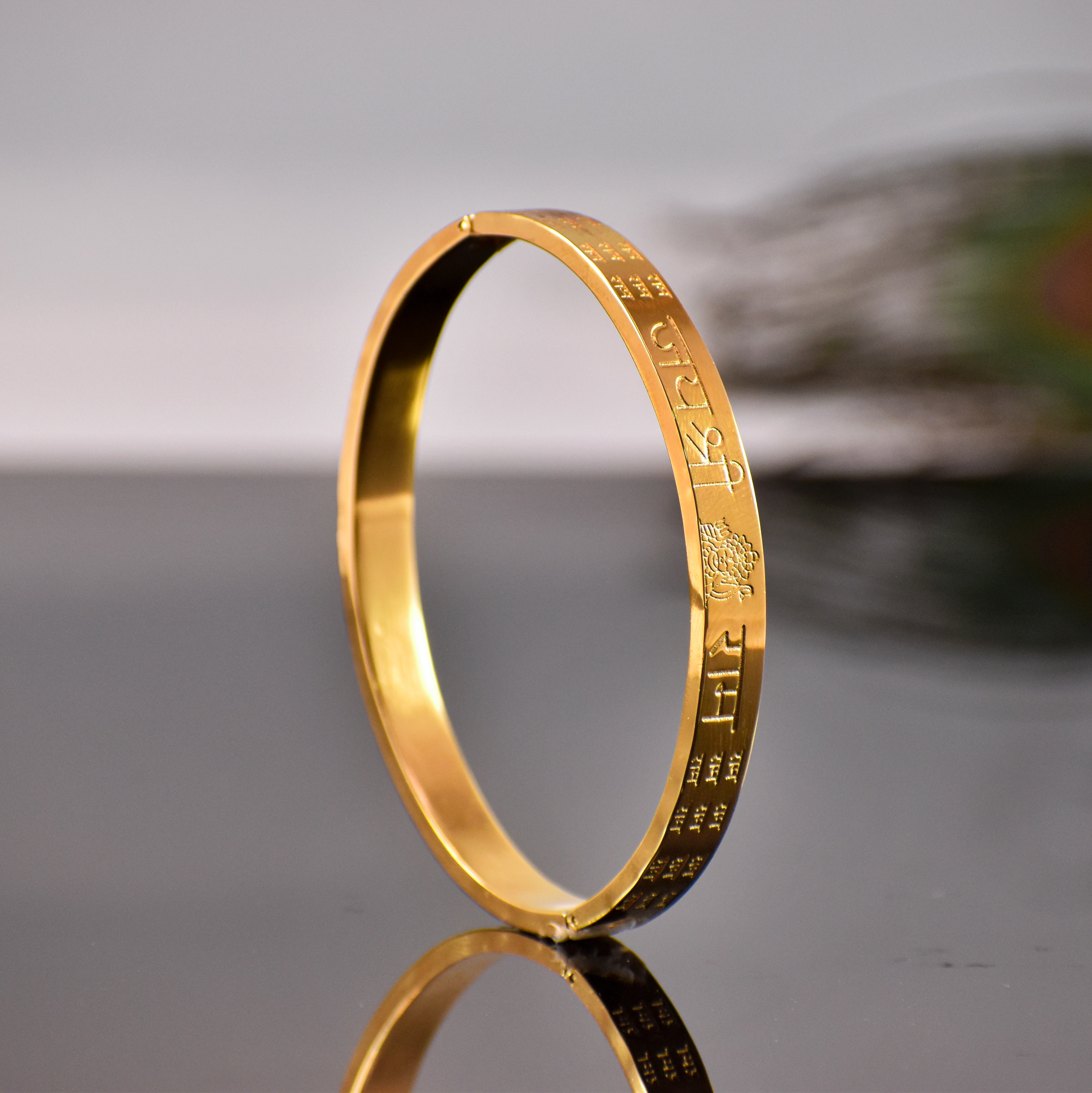 જય શ્રી રામ Kada – Divine Protection Kada | Gold Plated | 6-Month Guarantee 🔥