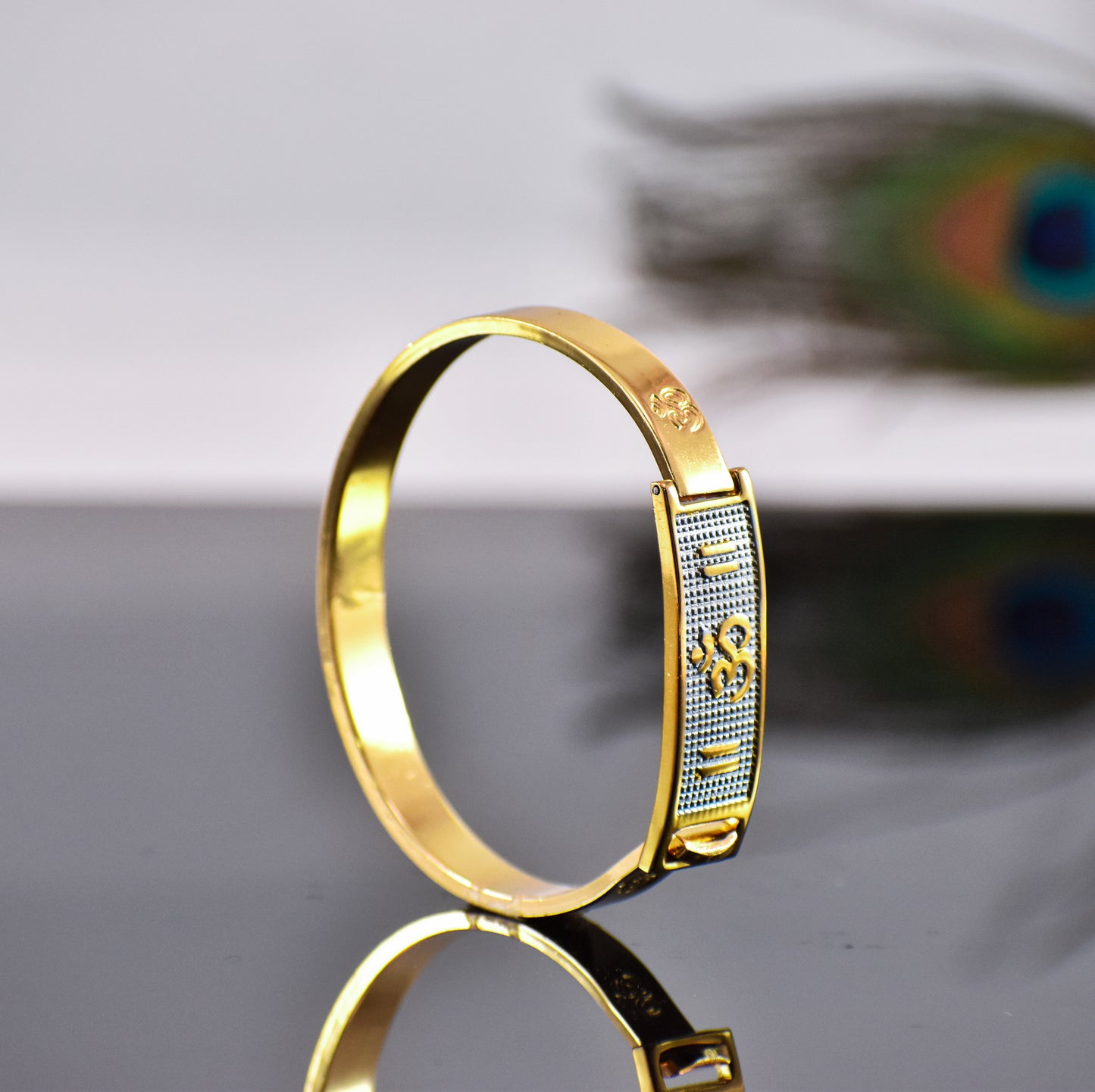 Om Kada – IGP Gold Plated Bracelet Kada ✅ 12-Month Warranty