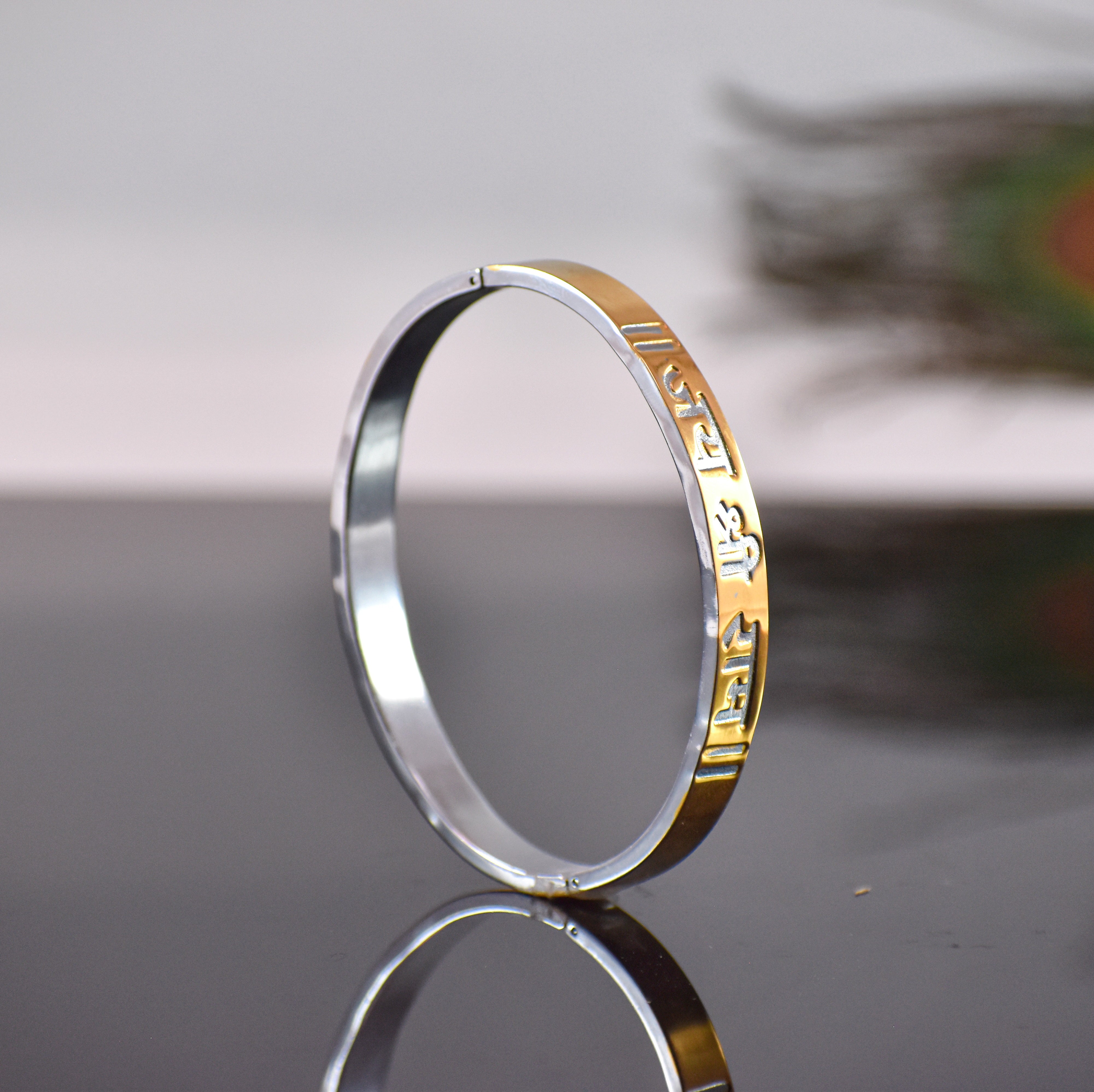 જય શ્રી રામ Gold-Plated Kada for Men – Divine Strength & Style | 12-Month Guarantee ✨ ✅