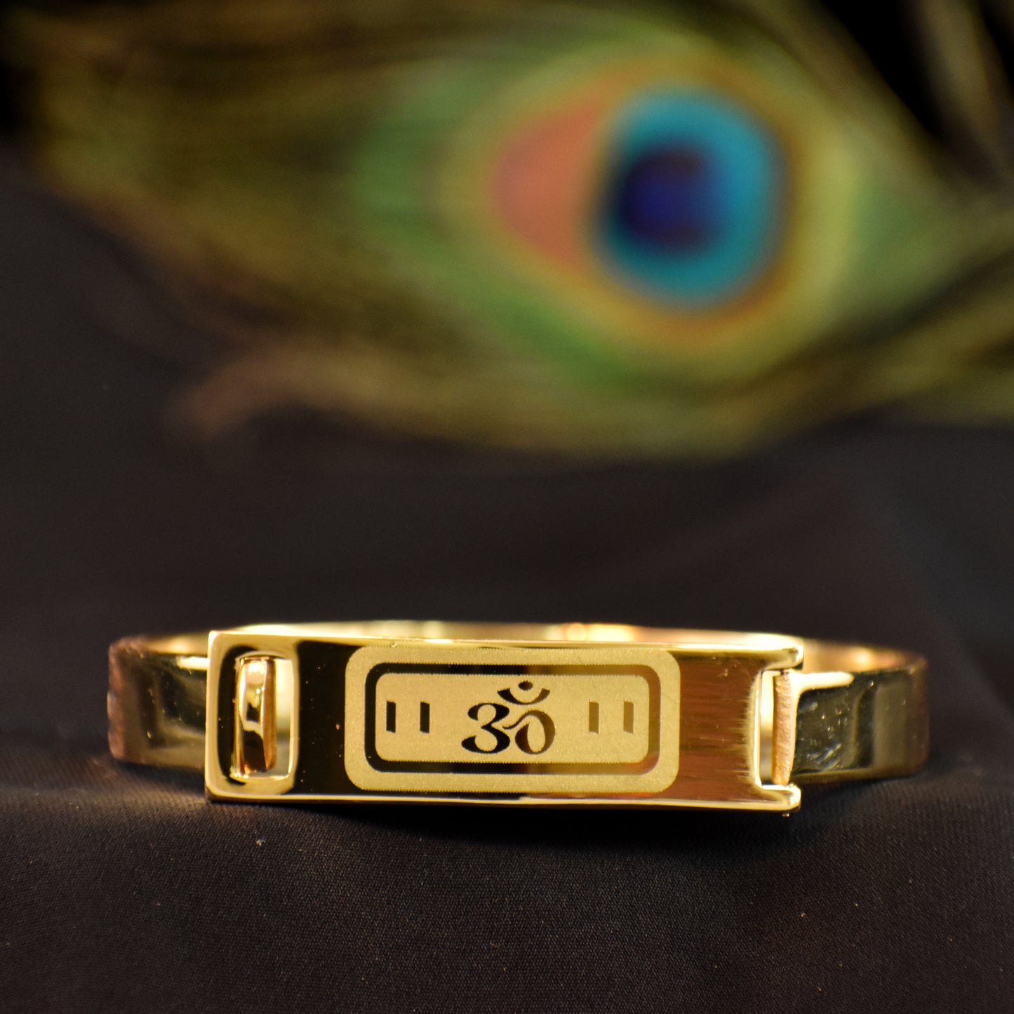 🕉️ ॐ Divine Energy Kada – Gold Plated 1 Year Warranty ✅