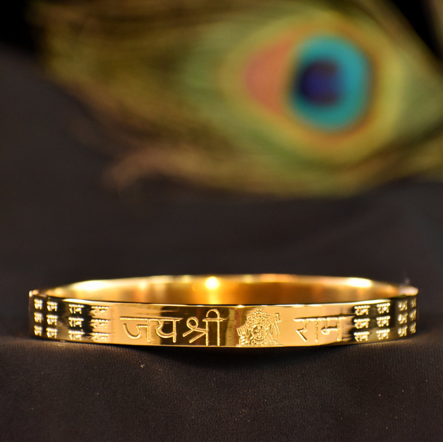 જય શ્રી રામ Kada – Divine Protection Kada | Gold Plated | 6-Month Guarantee 🔥