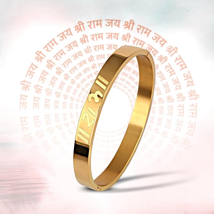 Shree Ram Kada for men Bracelets Gold Plated Kada 1 Year Replacement Warranty