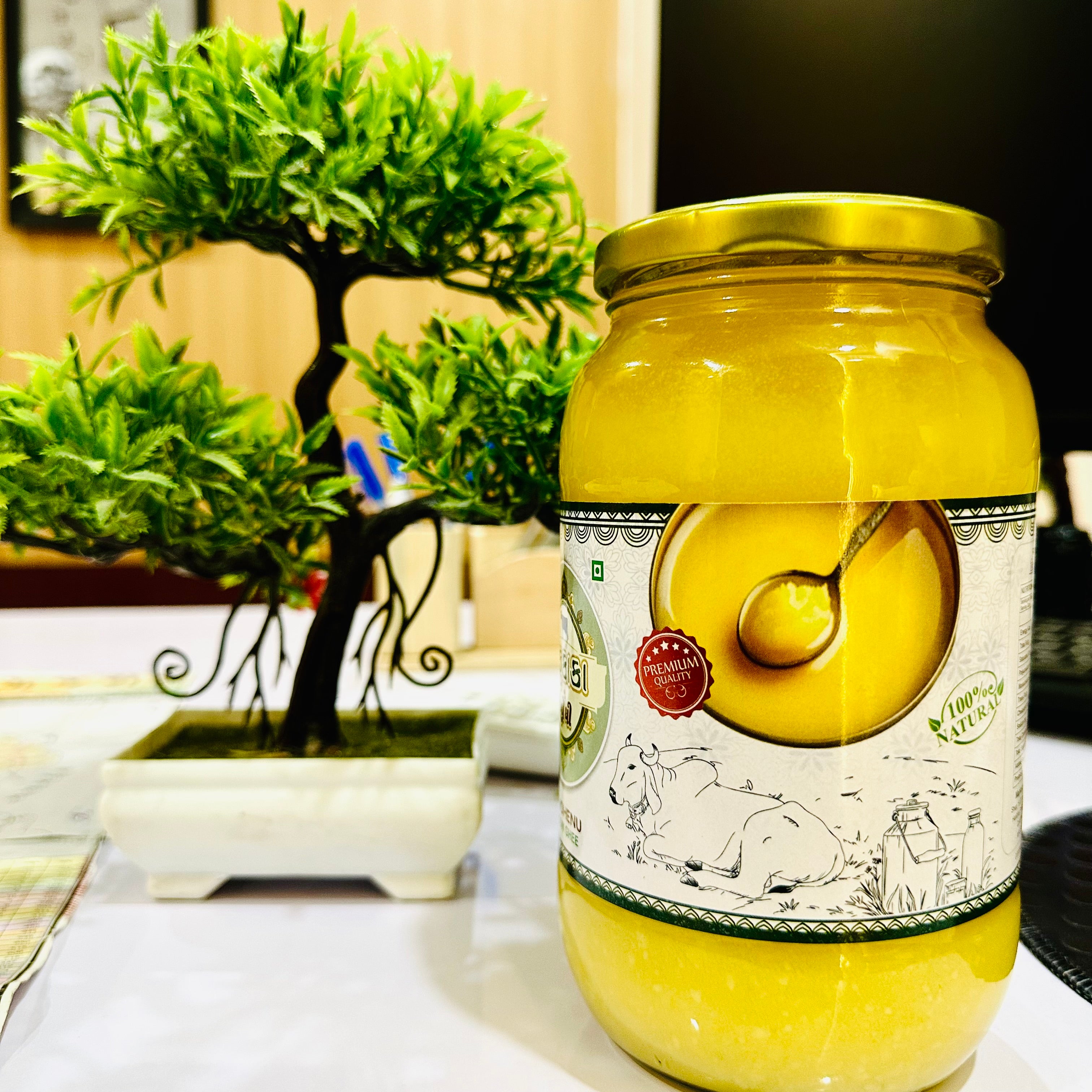 Desi Cow Pure Natural Ghee - મફુકાકાનું દેશી A2 ગાયનું ઘી – 100% શુદ્ધ, પ્રાકૃતિક અને લેબ ટેસ્ટેડ