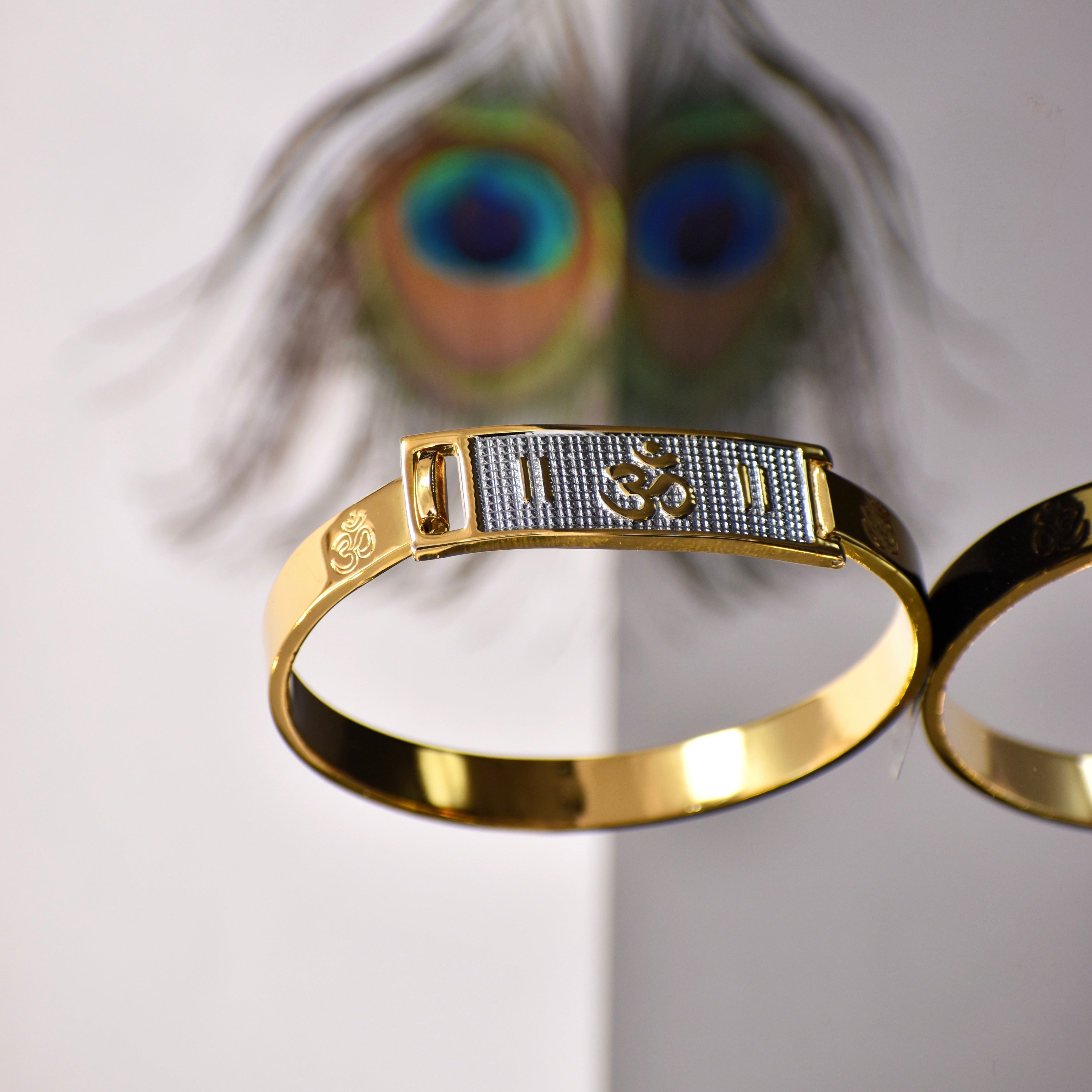 Om Kada – IGP Gold Plated Bracelet Kada ✅ 12-Month Warranty