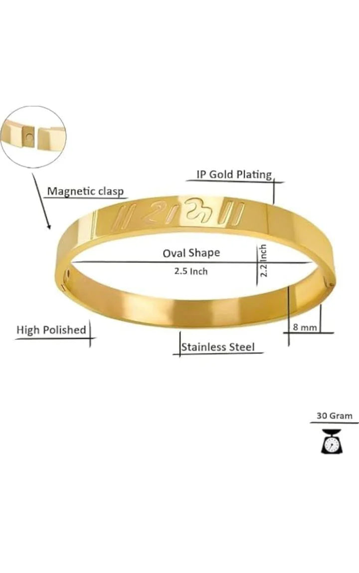 Shree Ram Kada for men Bracelets Gold Plated Kada 1 Year Replacement Warranty