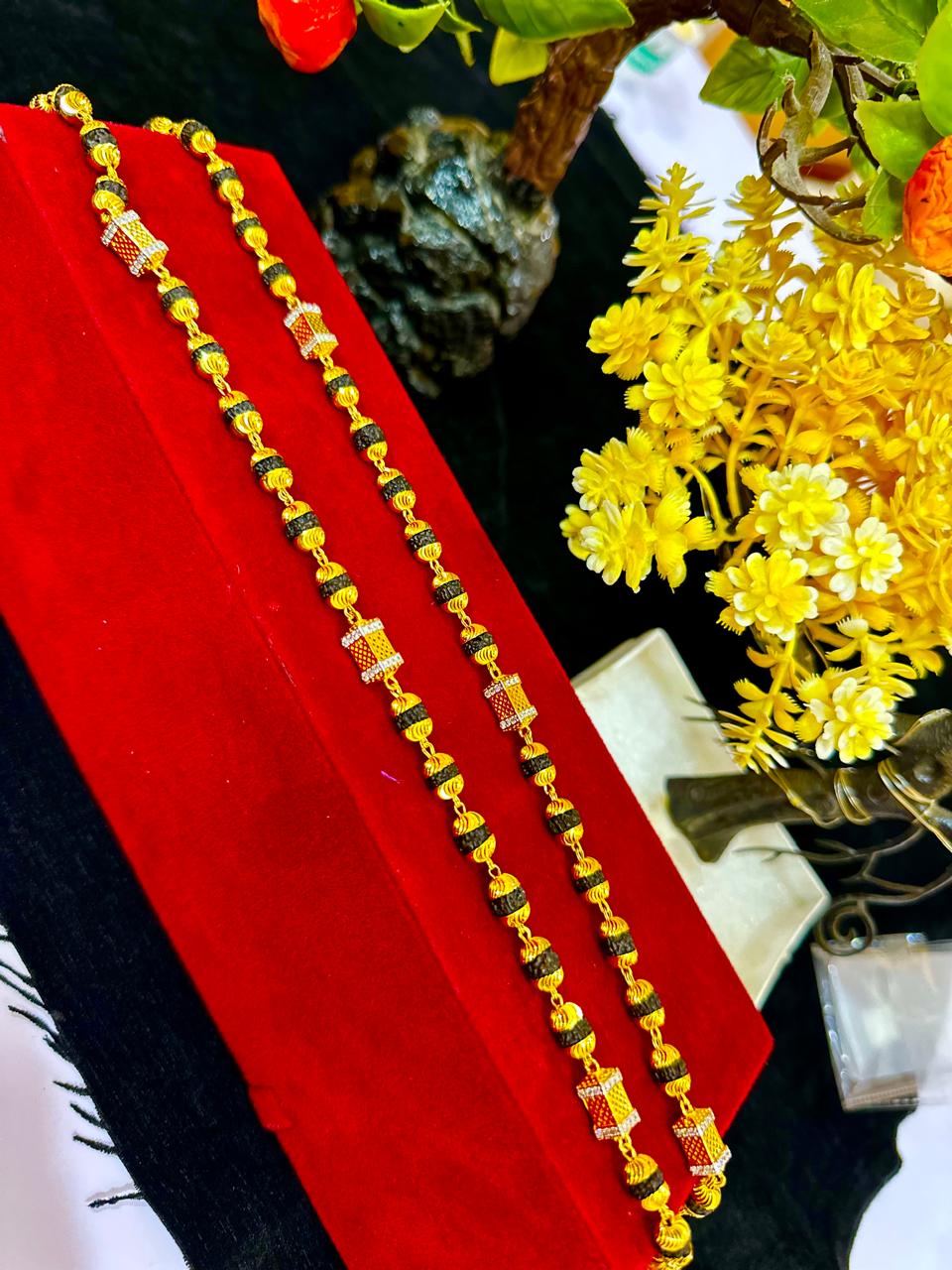 24 Carat Real Gold Plated Rudraksh Mala 30% Refund Promise | રુદ્રાક્ષ માળા 24 કેરેટ સોનાની પલેટિંગ સાથે