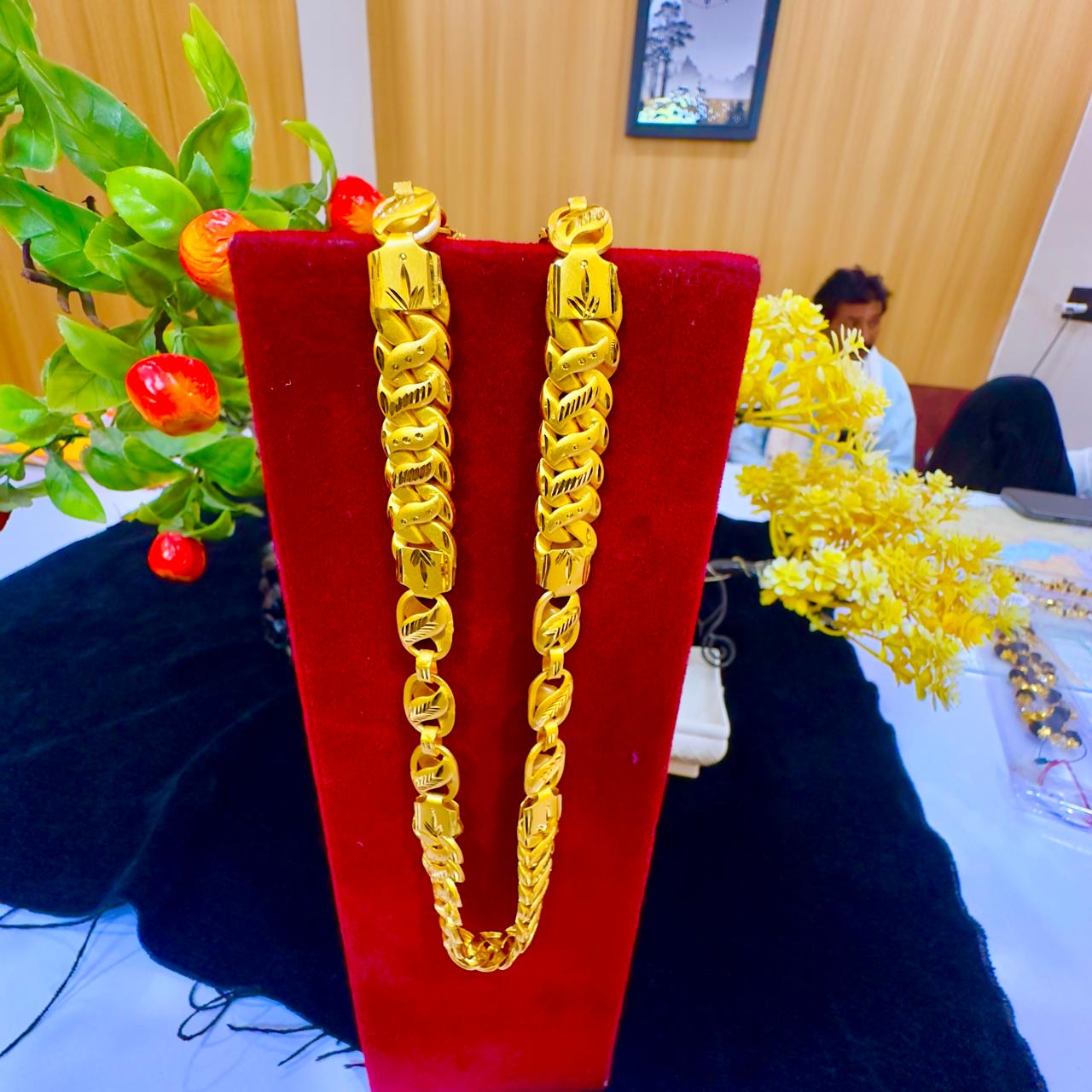24 Carat Real Gold Plated Designer Chain Mala | 30% Refund Assured | રોયલ ચેઇન માળા 24 કેરેટ સોનાની હેવી પલેટિંગ સાથે