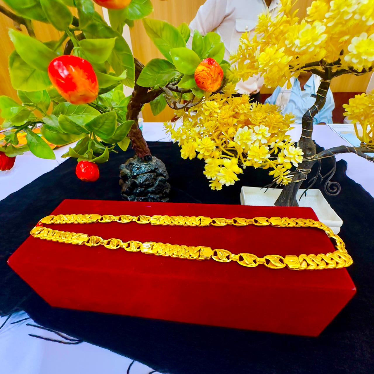 24 Carat Real Gold Plated Designer Chain Mala | 30% Refund Assured | રોયલ ચેઇન માળા 24 કેરેટ સોનાની હેવી પલેટિંગ સાથે