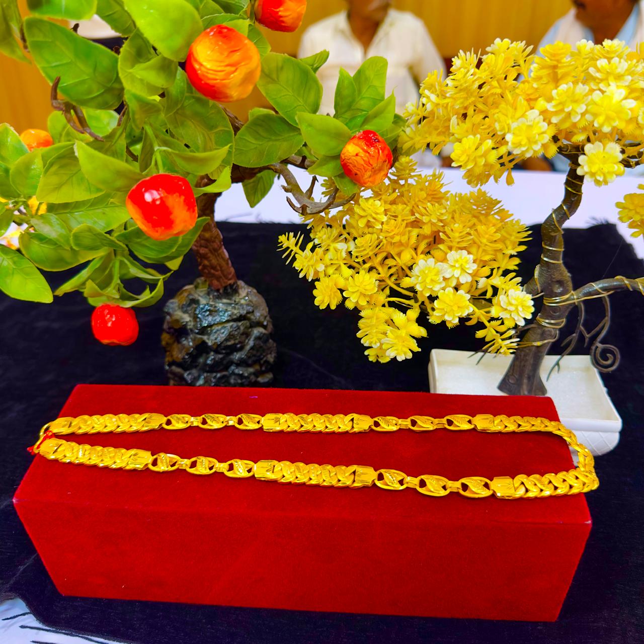 24 Carat Real Gold Plated Designer Chain Mala | 30% Refund Assured | રોયલ ચેઇન માળા 24 કેરેટ સોનાની હેવી પલેટિંગ સાથે