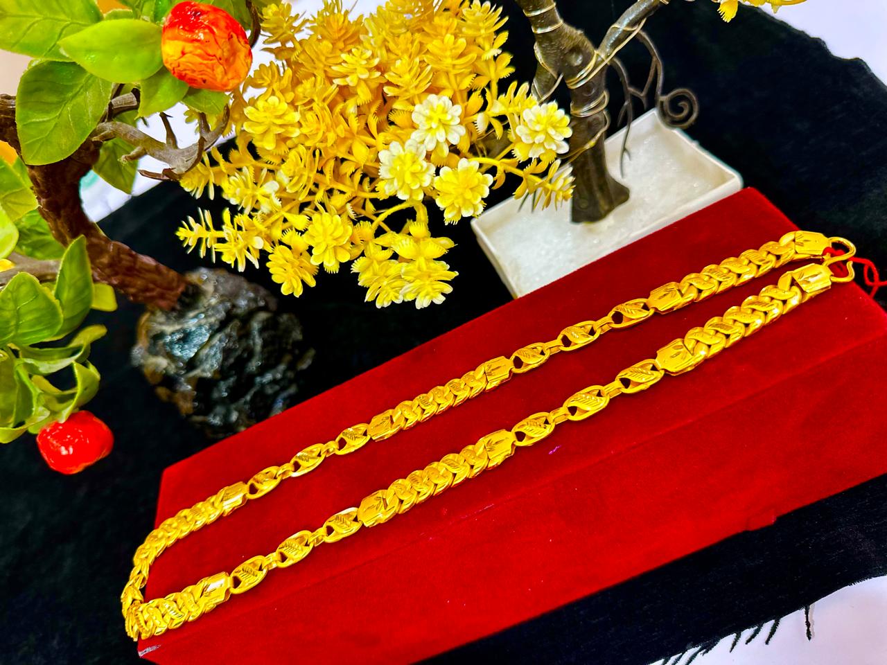 24 Carat Real Gold Plated Designer Chain Mala | 30% Refund Assured | રોયલ ચેઇન માળા 24 કેરેટ સોનાની હેવી પલેટિંગ સાથે