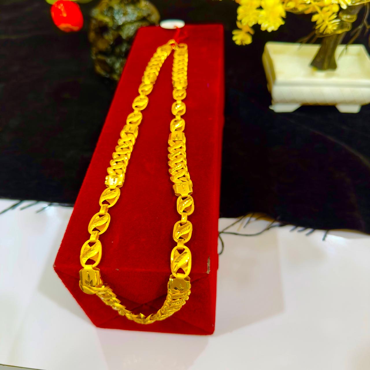 24 Carat Real Gold Plated Designer Chain Mala | 30% Refund Assured | રોયલ ચેઇન માળા 24 કેરેટ સોનાની હેવી પલેટિંગ સાથે