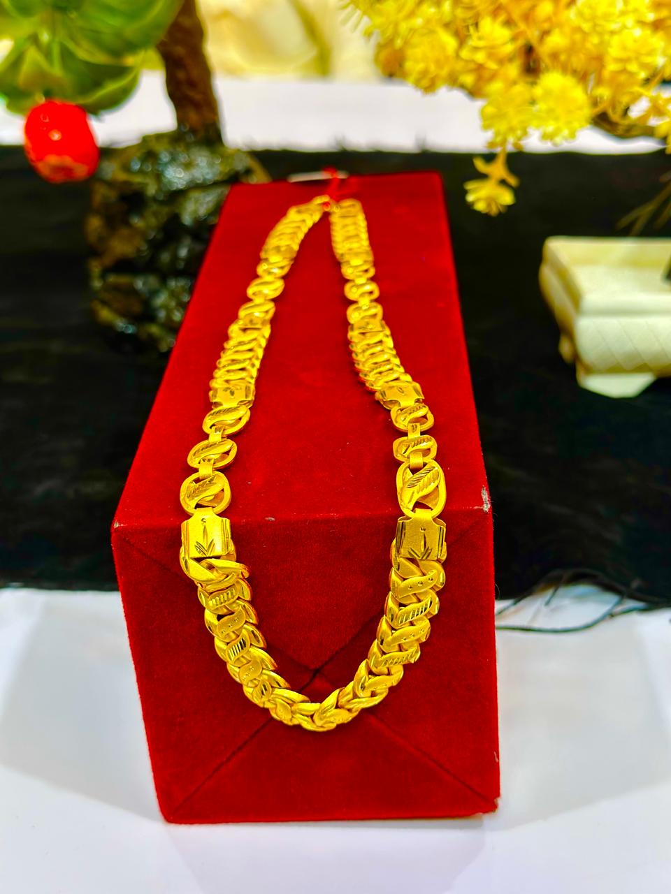 24 Carat Real Gold Plated Designer Chain Mala | 30% Refund Assured | રોયલ ચેઇન માળા 24 કેરેટ સોનાની હેવી પલેટિંગ સાથે