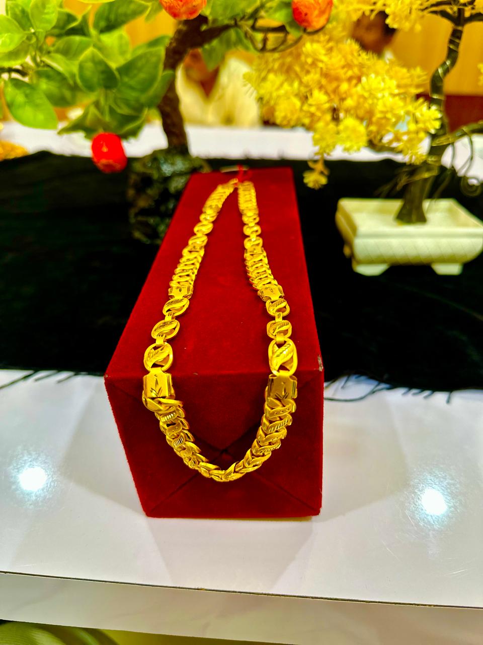 24 Carat Real Gold Plated Designer Chain Mala | 30% Refund Assured | રોયલ ચેઇન માળા 24 કેરેટ સોનાની હેવી પલેટિંગ સાથે