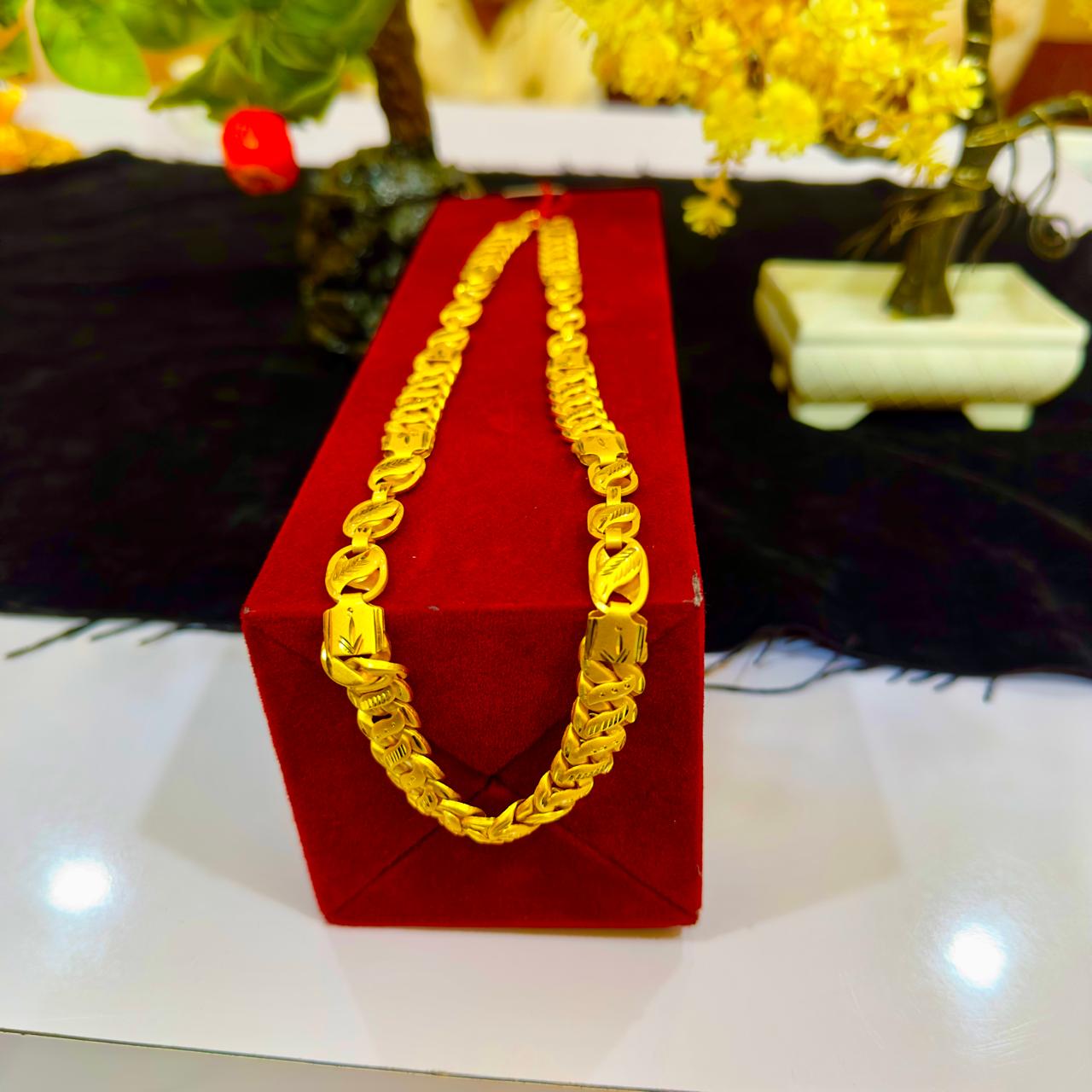 24 Carat Real Gold Plated Designer Chain Mala | 30% Refund Assured | રોયલ ચેઇન માળા 24 કેરેટ સોનાની હેવી પલેટિંગ સાથે