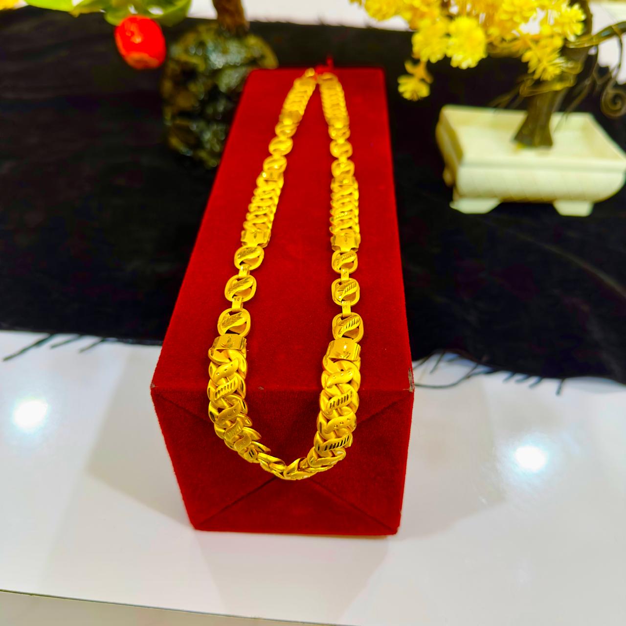 24 Carat Real Gold Plated Designer Chain Mala | 30% Refund Assured | રોયલ ચેઇન માળા 24 કેરેટ સોનાની હેવી પલેટિંગ સાથે
