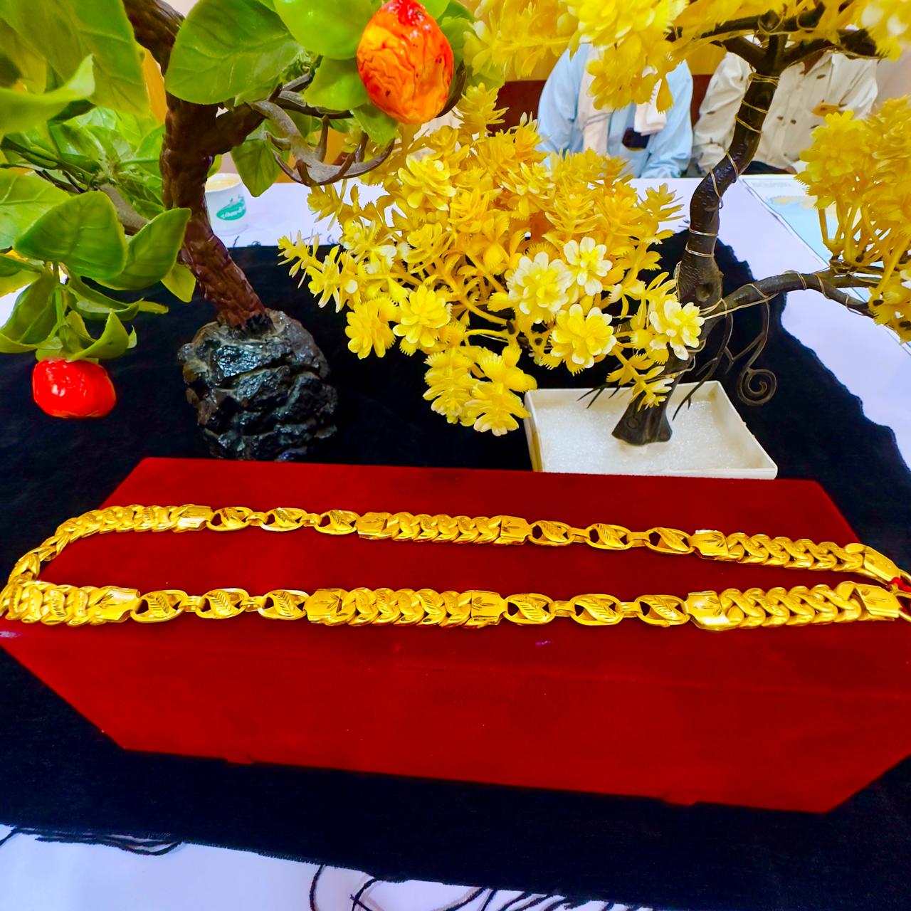 24 Carat Real Gold Plated Designer Chain Mala | 30% Refund Assured | રોયલ ચેઇન માળા 24 કેરેટ સોનાની હેવી પલેટિંગ સાથે