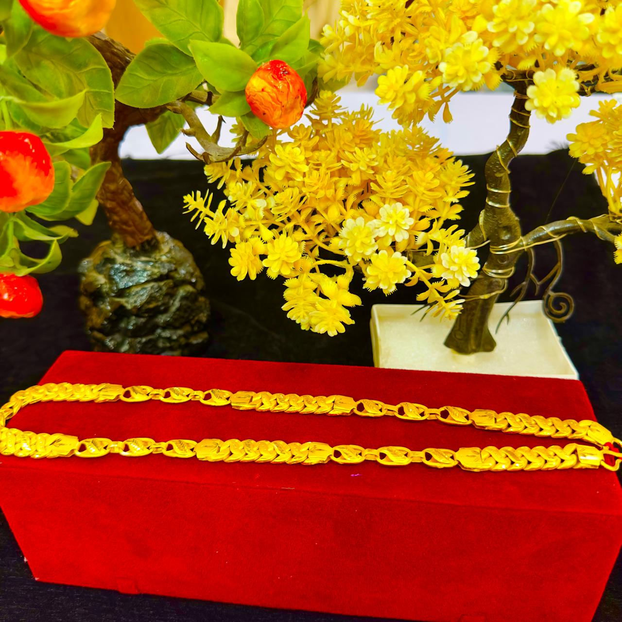 24 Carat Real Gold Plated Designer Chain Mala | 30% Refund Assured | રોયલ ચેઇન માળા 24 કેરેટ સોનાની હેવી પલેટિંગ સાથે