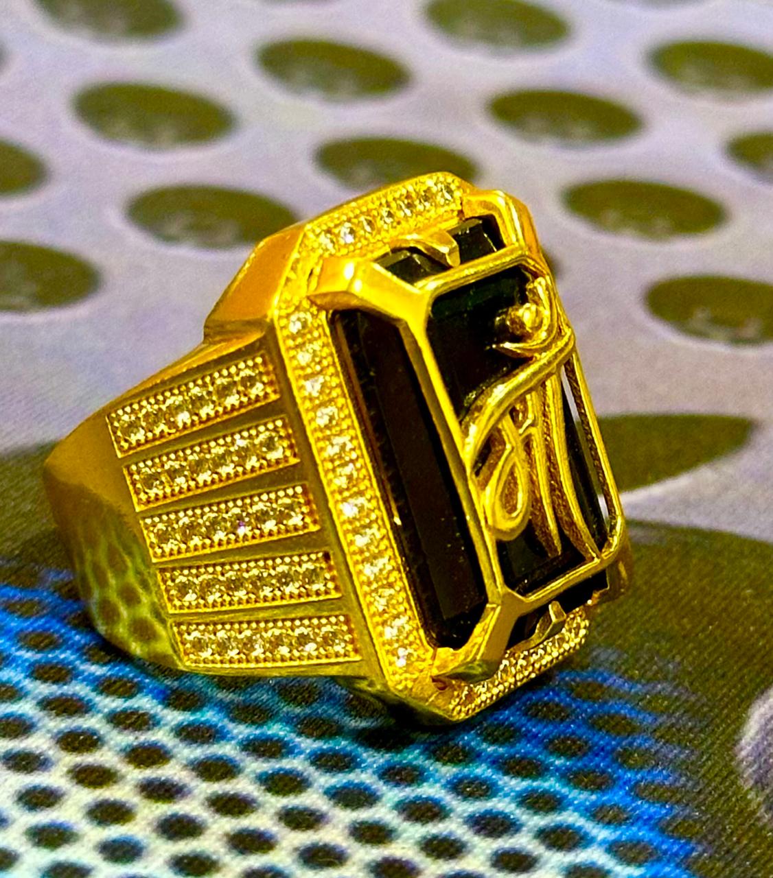 “માઁ” ગોલ્ડ-પ્લેટેડ રિંગ – માતૃત્વ અને ભક્તિ gold plated Ring