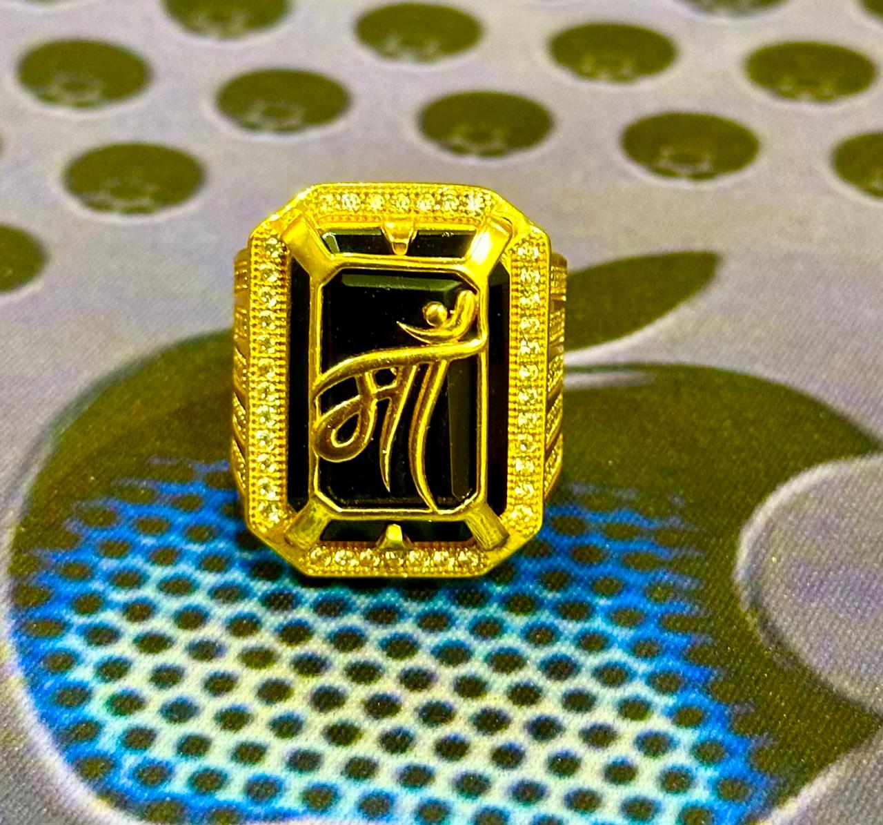 “માઁ” ગોલ્ડ-પ્લેટેડ રિંગ – માતૃત્વ અને ભક્તિ gold plated Ring