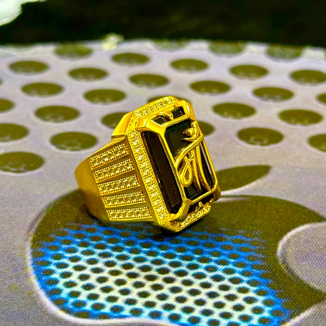 “માઁ” ગોલ્ડ-પ્લેટેડ રિંગ – માતૃત્વ અને ભક્તિ gold plated Ring