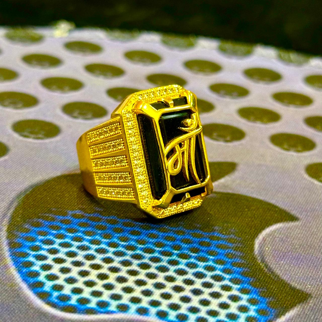 “માઁ” ગોલ્ડ-પ્લેટેડ રિંગ – માતૃત્વ અને ભક્તિ gold plated Ring