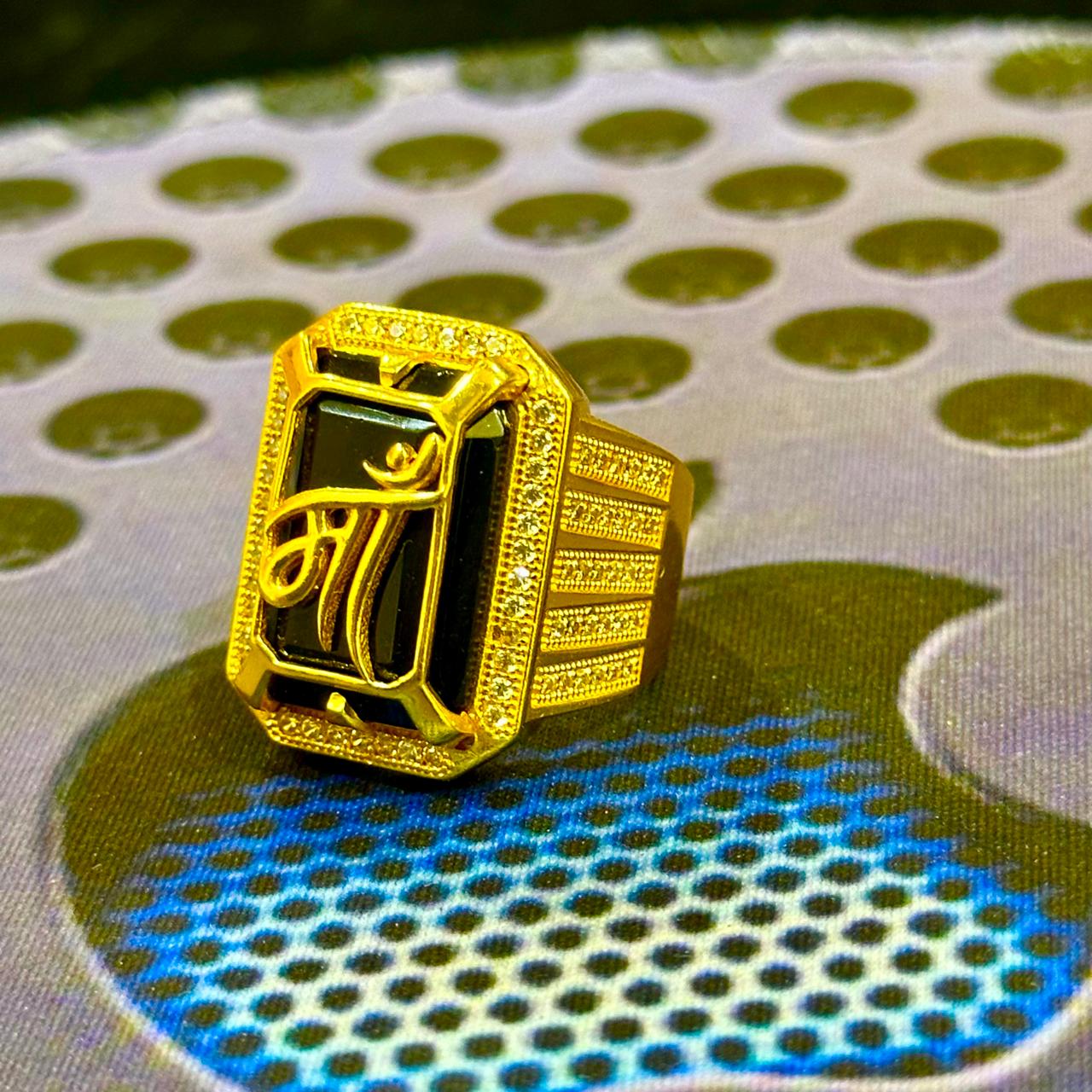 “માઁ” ગોલ્ડ-પ્લેટેડ રિંગ – માતૃત્વ અને ભક્તિ gold plated Ring