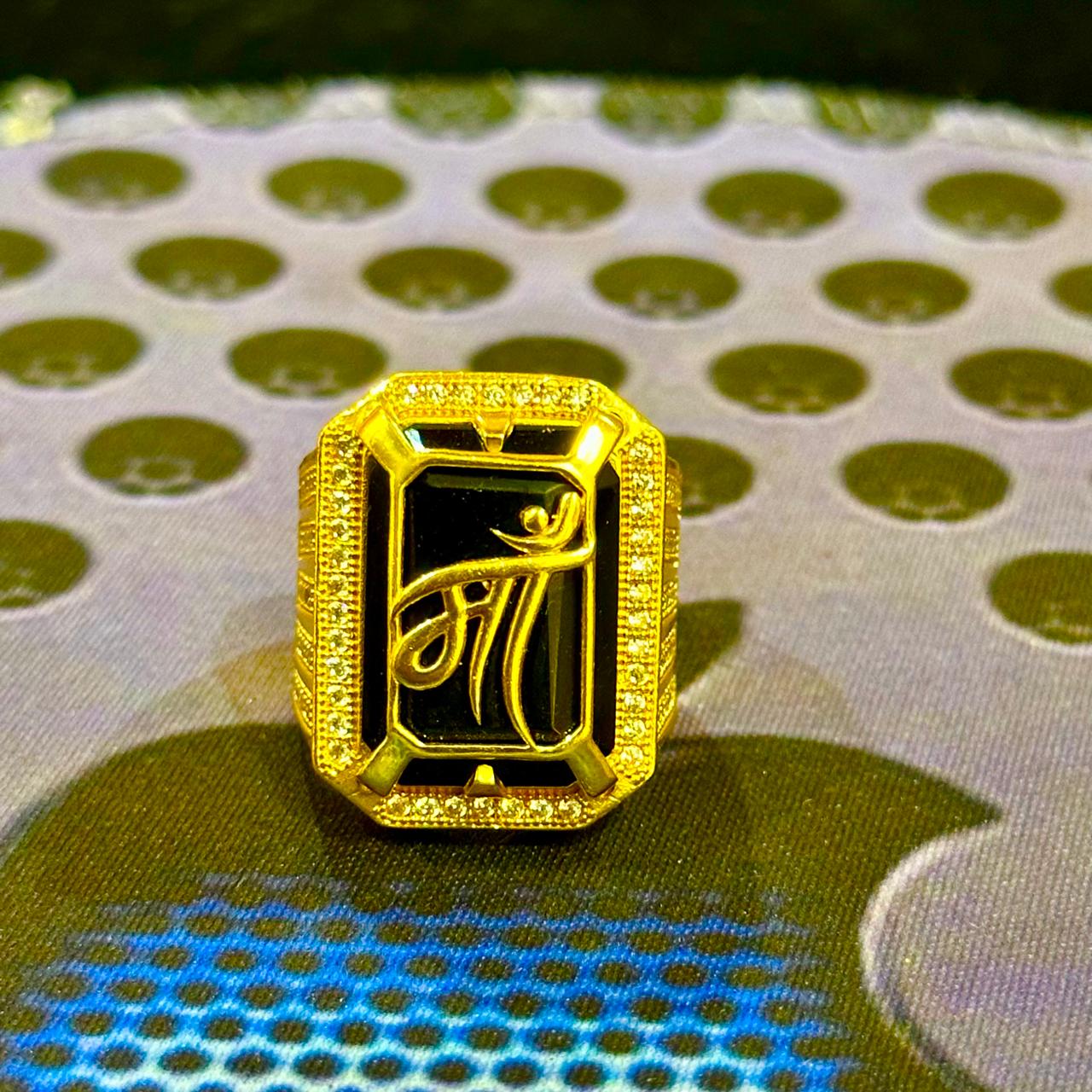 “માઁ” ગોલ્ડ-પ્લેટેડ રિંગ – માતૃત્વ અને ભક્તિ gold plated Ring