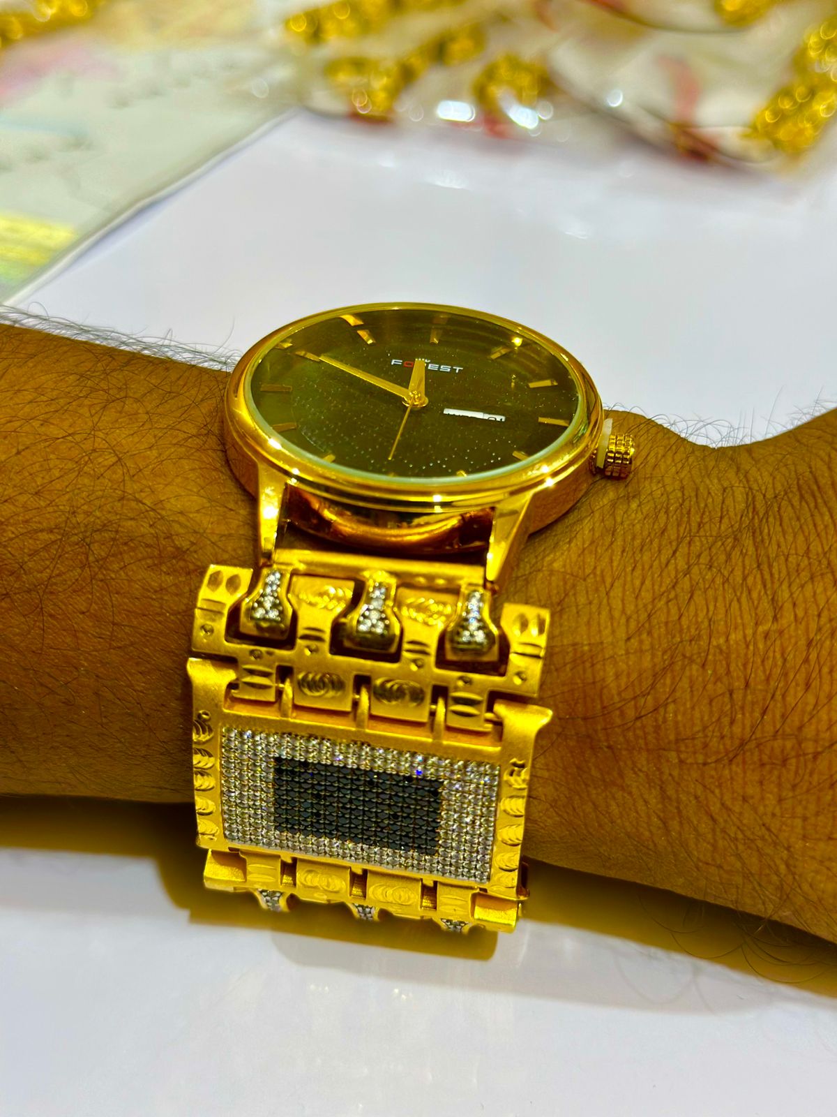 🕰️ Royal 24K Gold-Plated Gents Watch – Premium Look & Feel