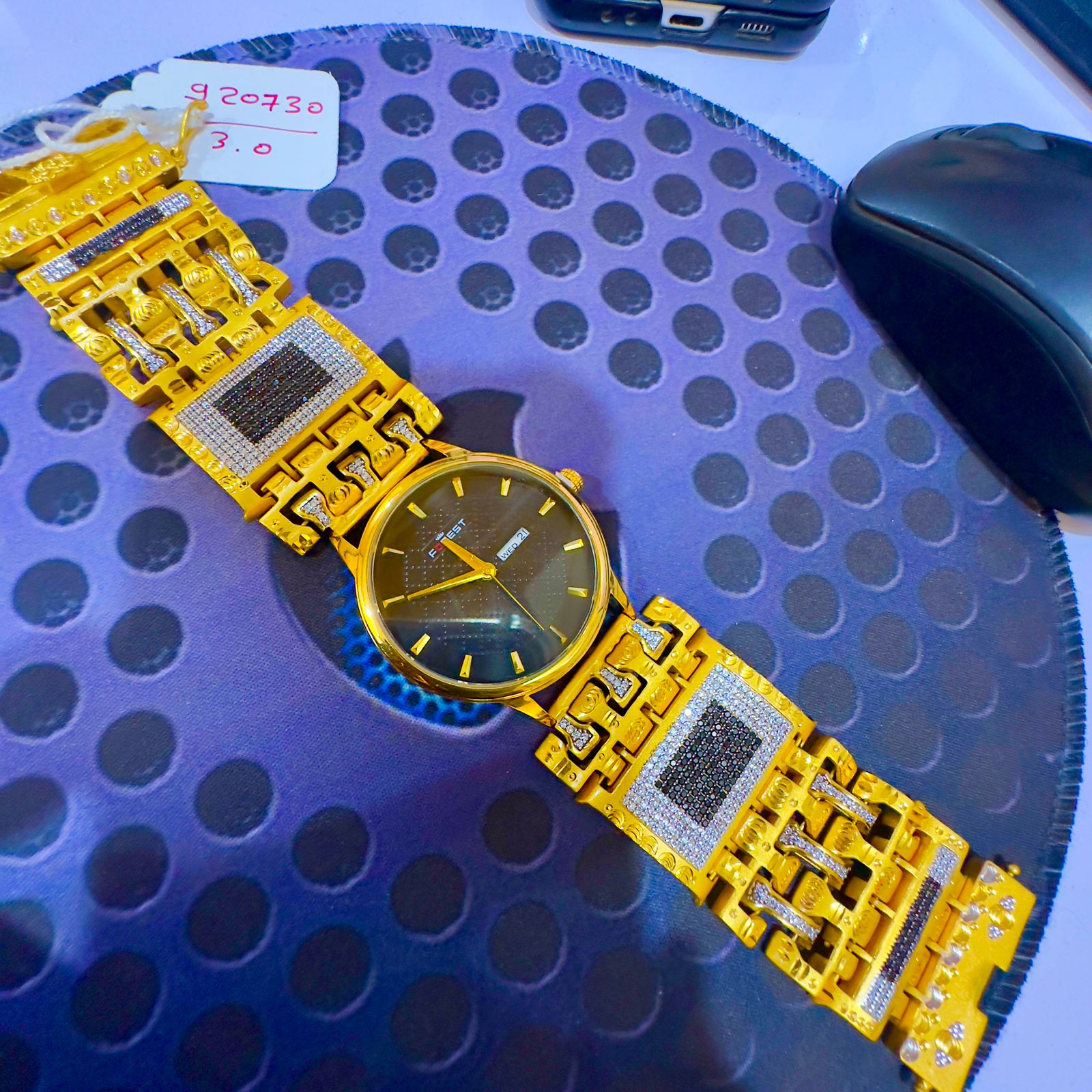 🕰️ Royal 24K Gold-Plated Gents Watch – Premium Look & Feel