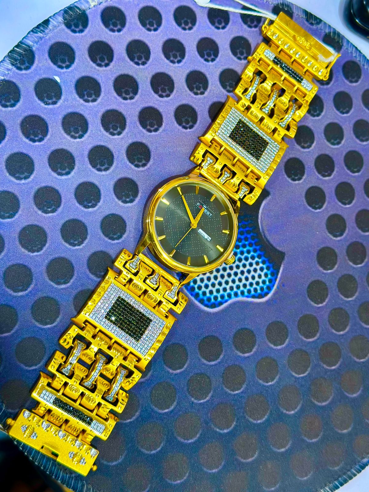 🕰️ Royal 24K Gold-Plated Gents Watch – Premium Look & Feel