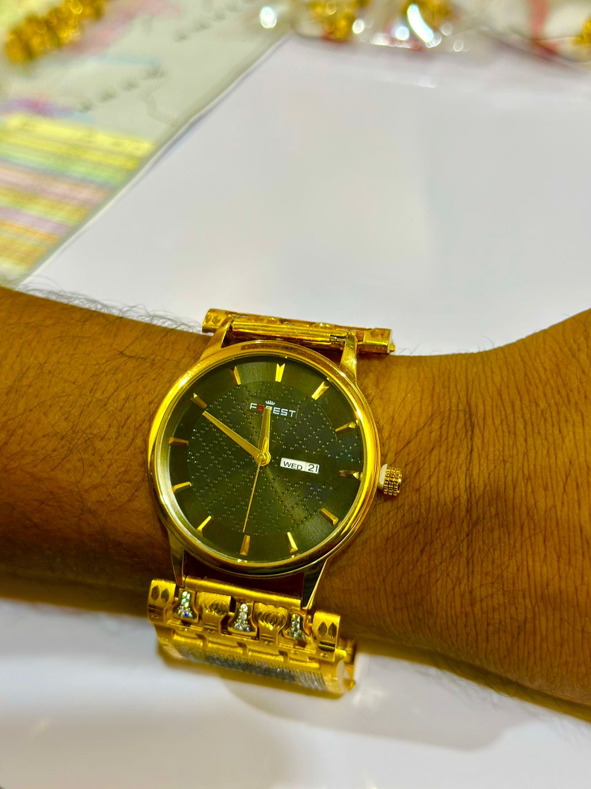 🕰️ Royal 24K Gold-Plated Gents Watch – Premium Look & Feel