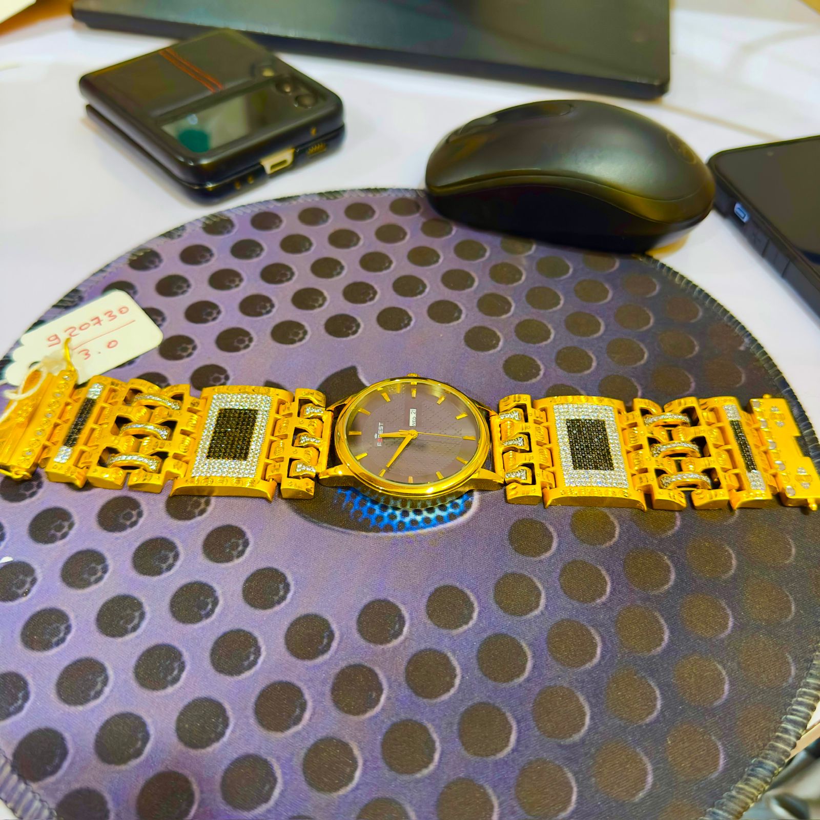 🕰️ Royal 24K Gold-Plated Gents Watch – Premium Look & Feel