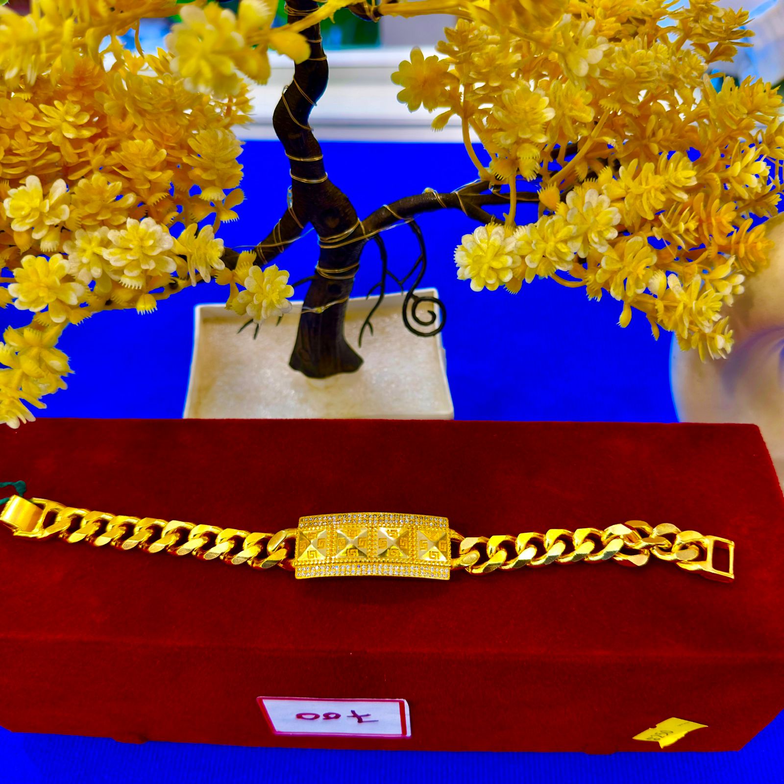 ✨ Royal IGP Gold Plated Bracelet with Designer Plate – 12 મહીનાની વોરંટી | Stylish & Durable | Unisex