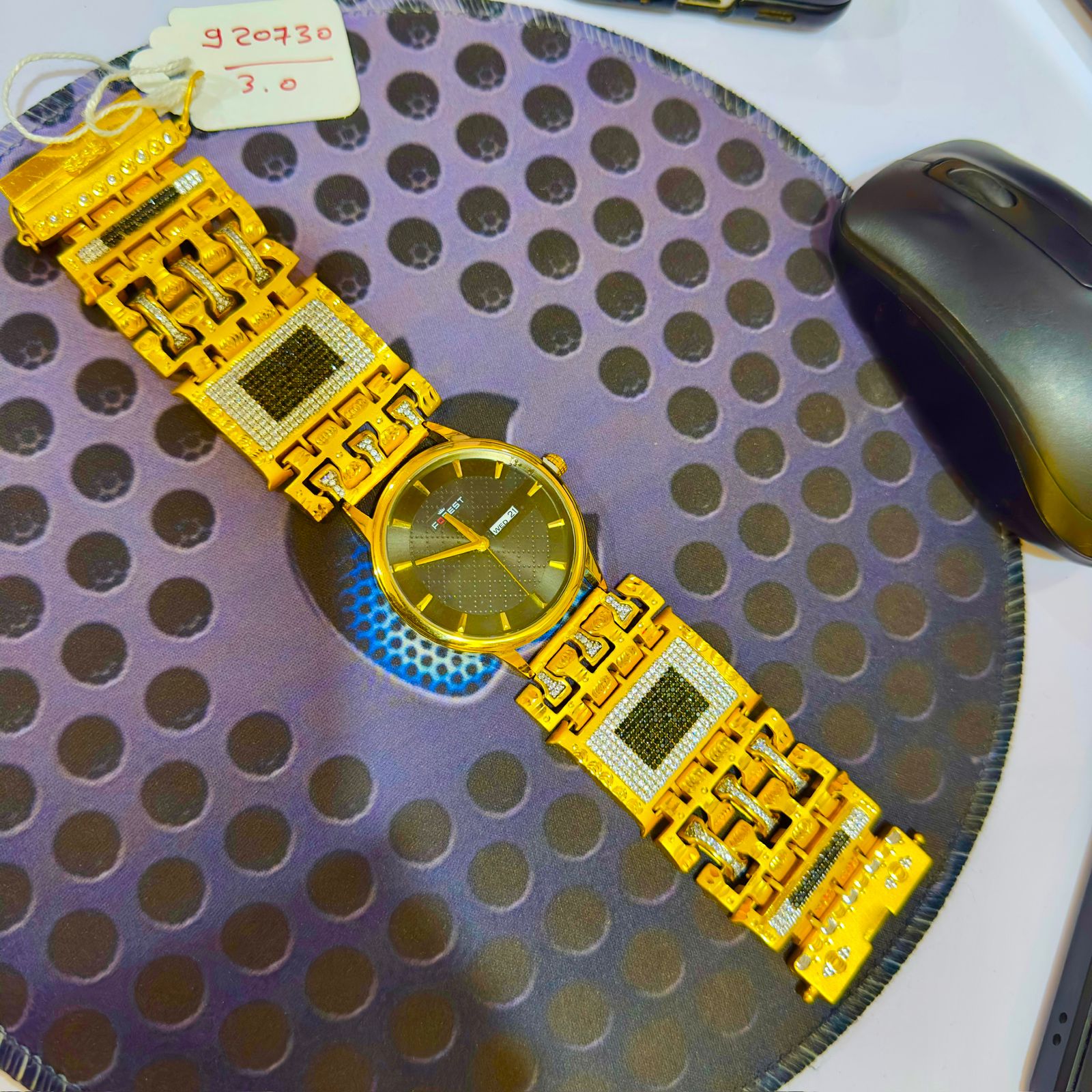 🕰️ Royal 24K Gold-Plated Gents Watch – Premium Look & Feel