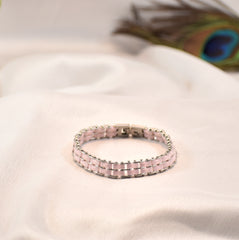 Premium Pink Ceramic Bracelet for Man - Women – Stylish, Durable & Daily Wear Comfort (IGP Plating, 12 Months Shine Guarantee)