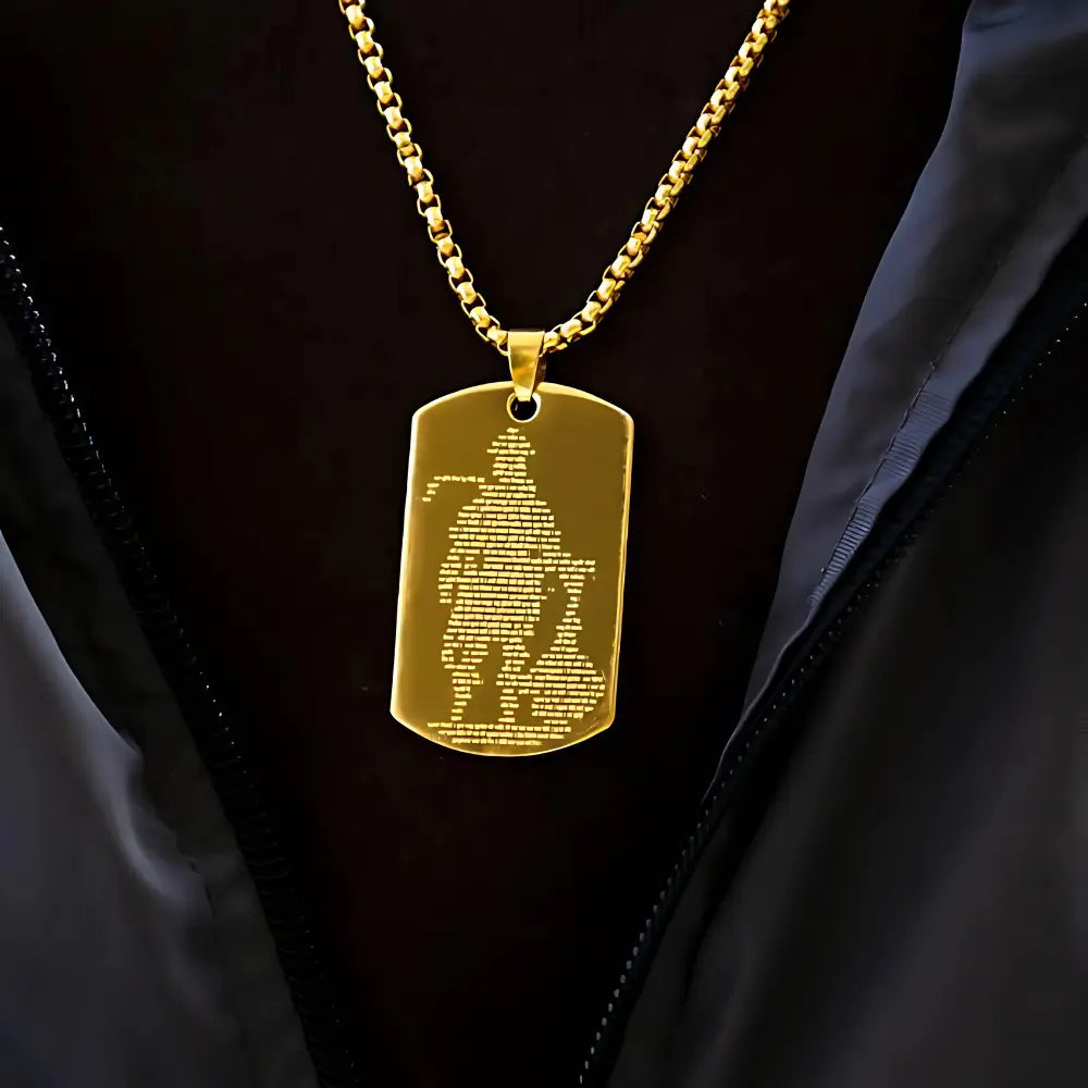 Hanuman Chalisa Gold Plated Pendant Neckalce Chain